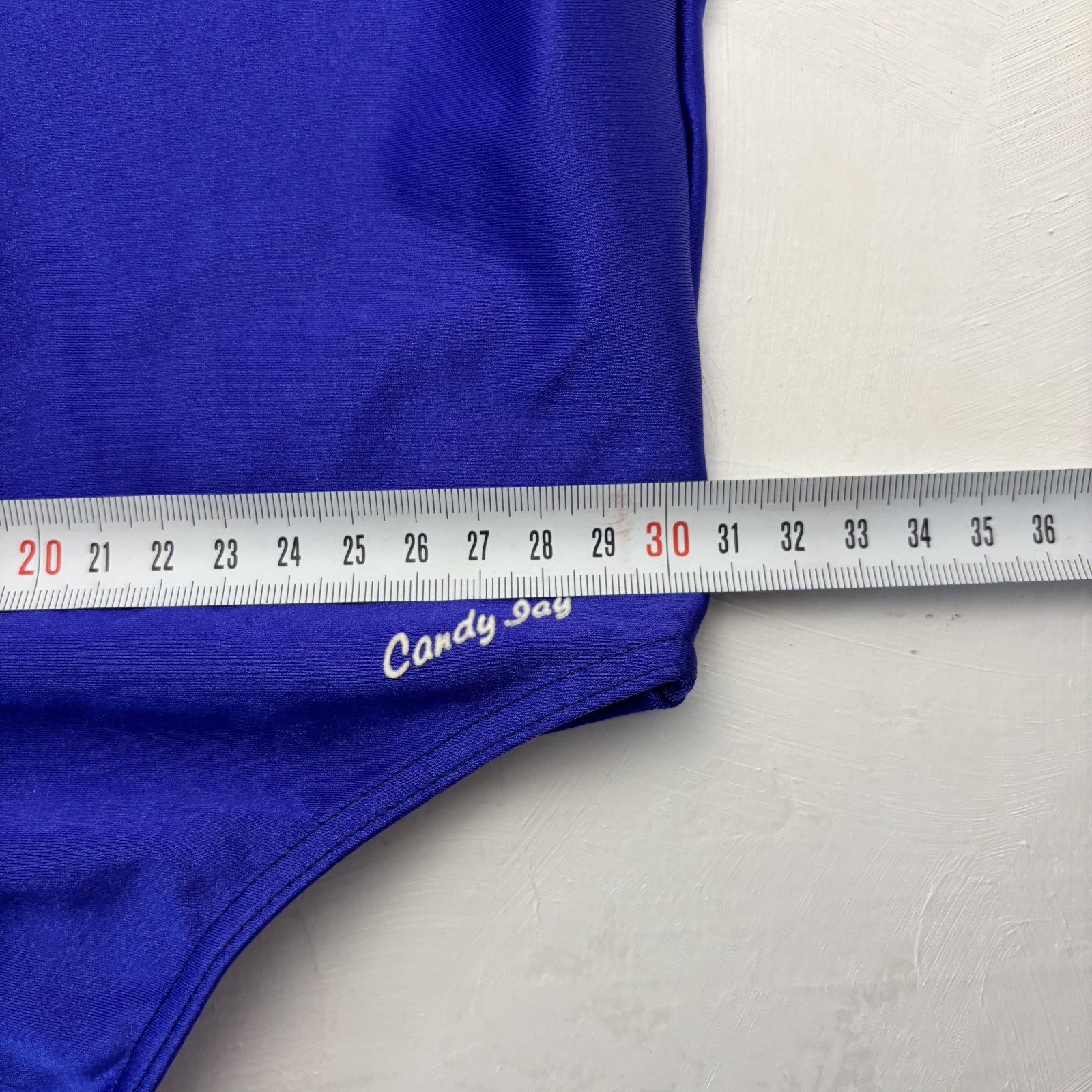 Rare 80s Candy Jay Electric Blue Bodysuit Aerobics Fitness Gym Wear Vintage Swim