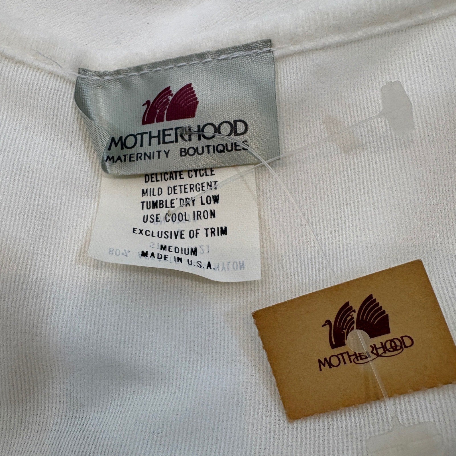Vintage Motherhood Maternity Nursing Nightgown Victorian Style Ivory Medium