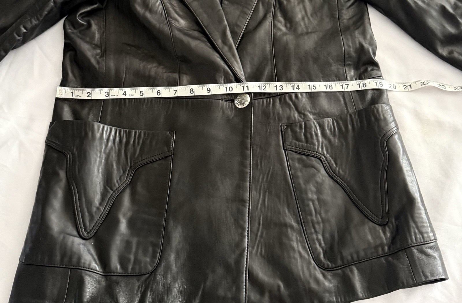 Vintage Continental USA English Lambskin Leather Jacket Women’s Black Sz M Soft