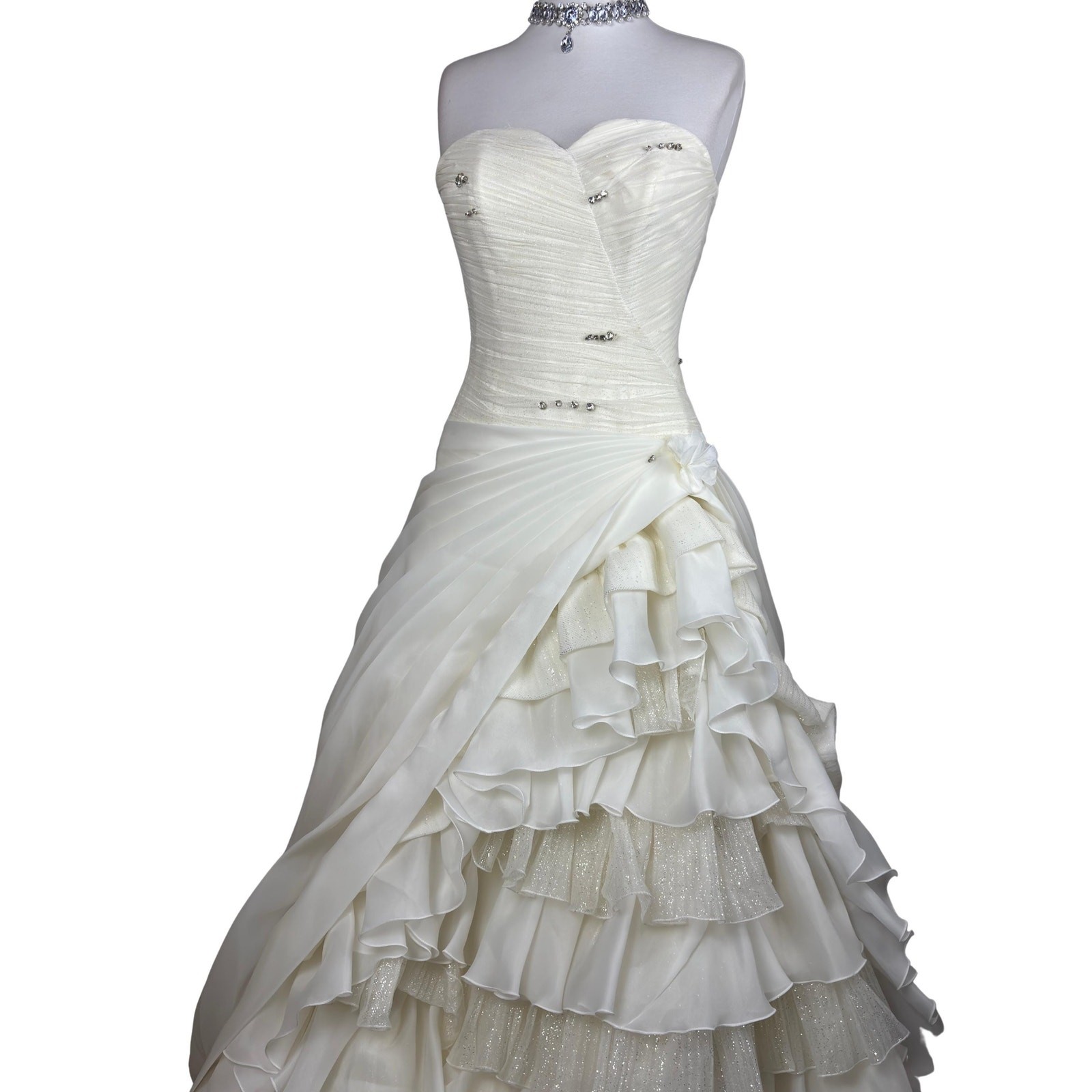 Vintage Princess Wedding Dress Bridal Ball Gown Fairytale Ruffle Wedding Dress