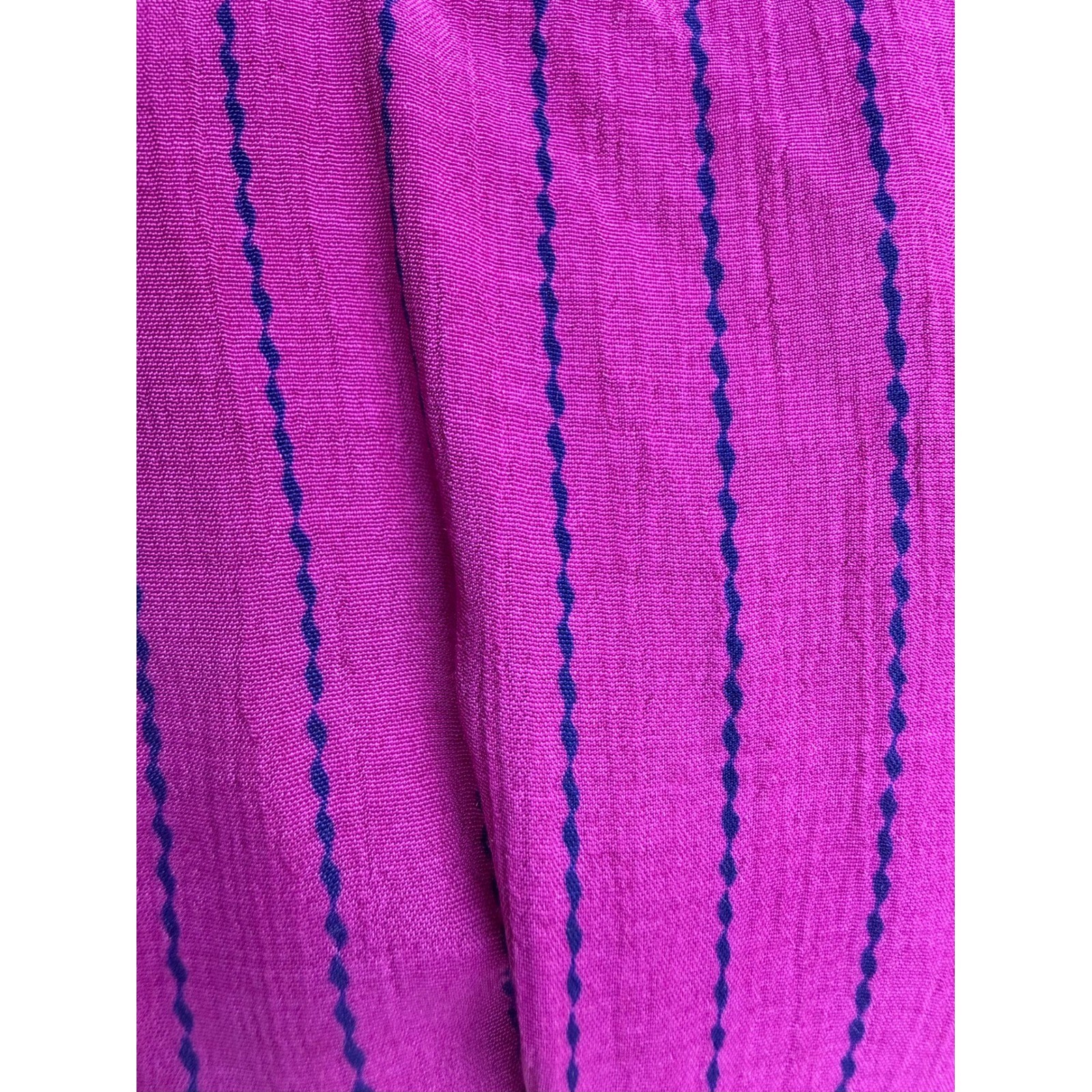 NWT Vintage 90s Midi Skirt Rayon Pinstripe Fuchsia 14P SK & Company
