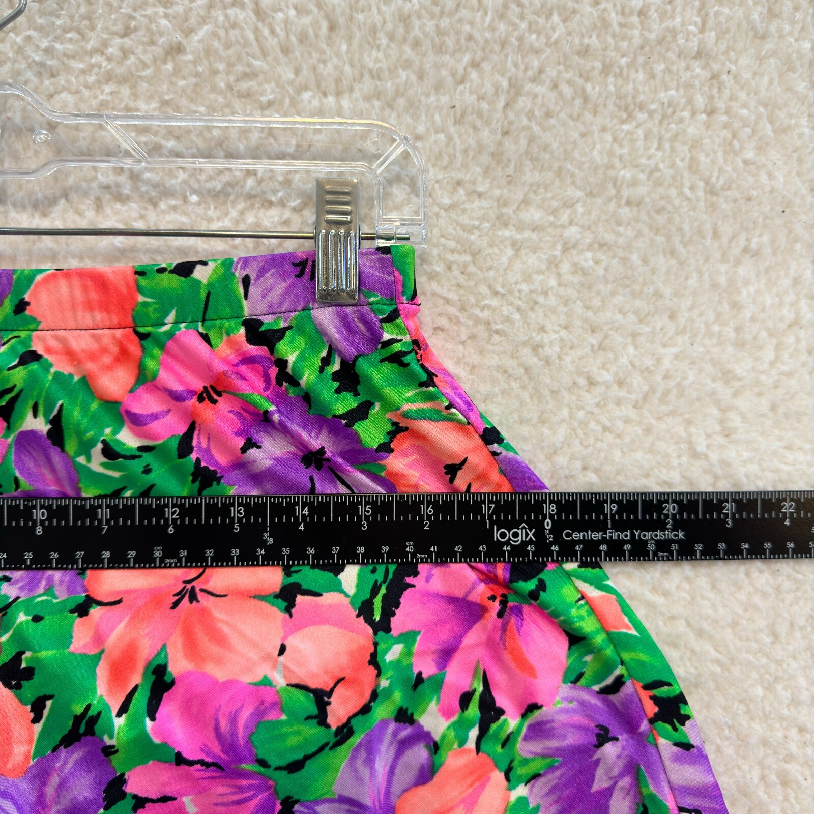 90s Vintage Swim Bottom Shorts 12 Large Colorful Neon Floral Retro Mod 70s 80s