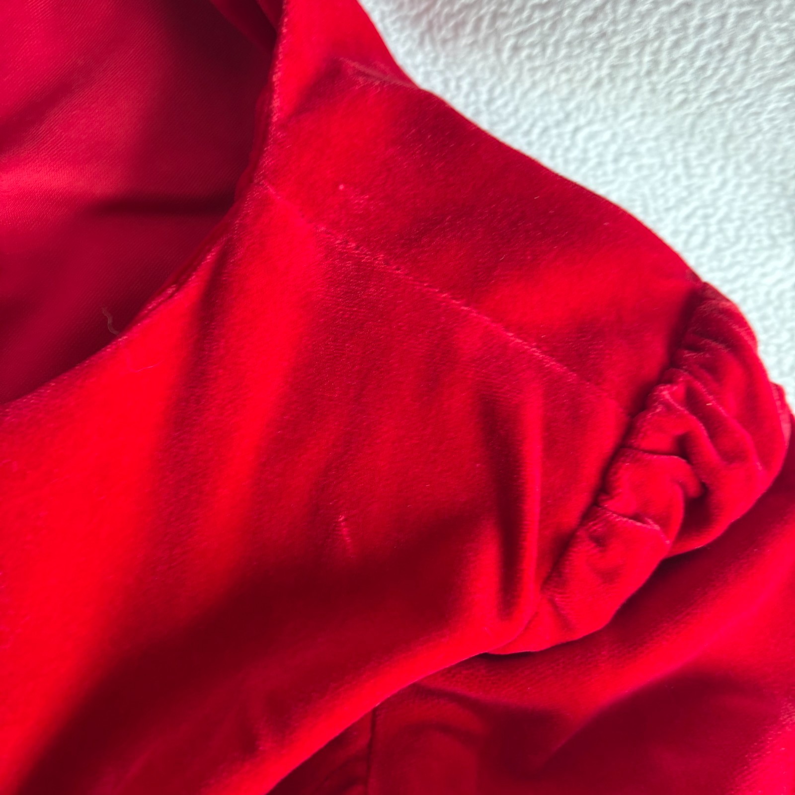Vtg 1940s 1950s Burgundy Maroon Velveteen Nipped Waist Jacket Top