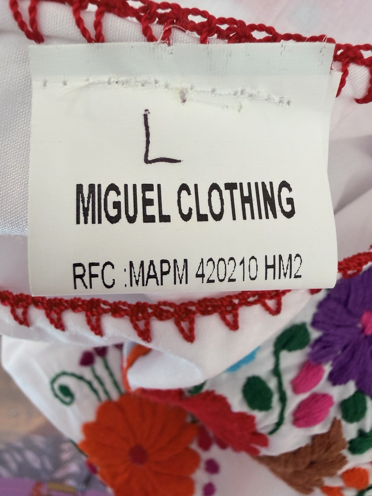 Mexican Oaxaca White multi colored EMBROIDERED DRESS Large boho sundress Cotton