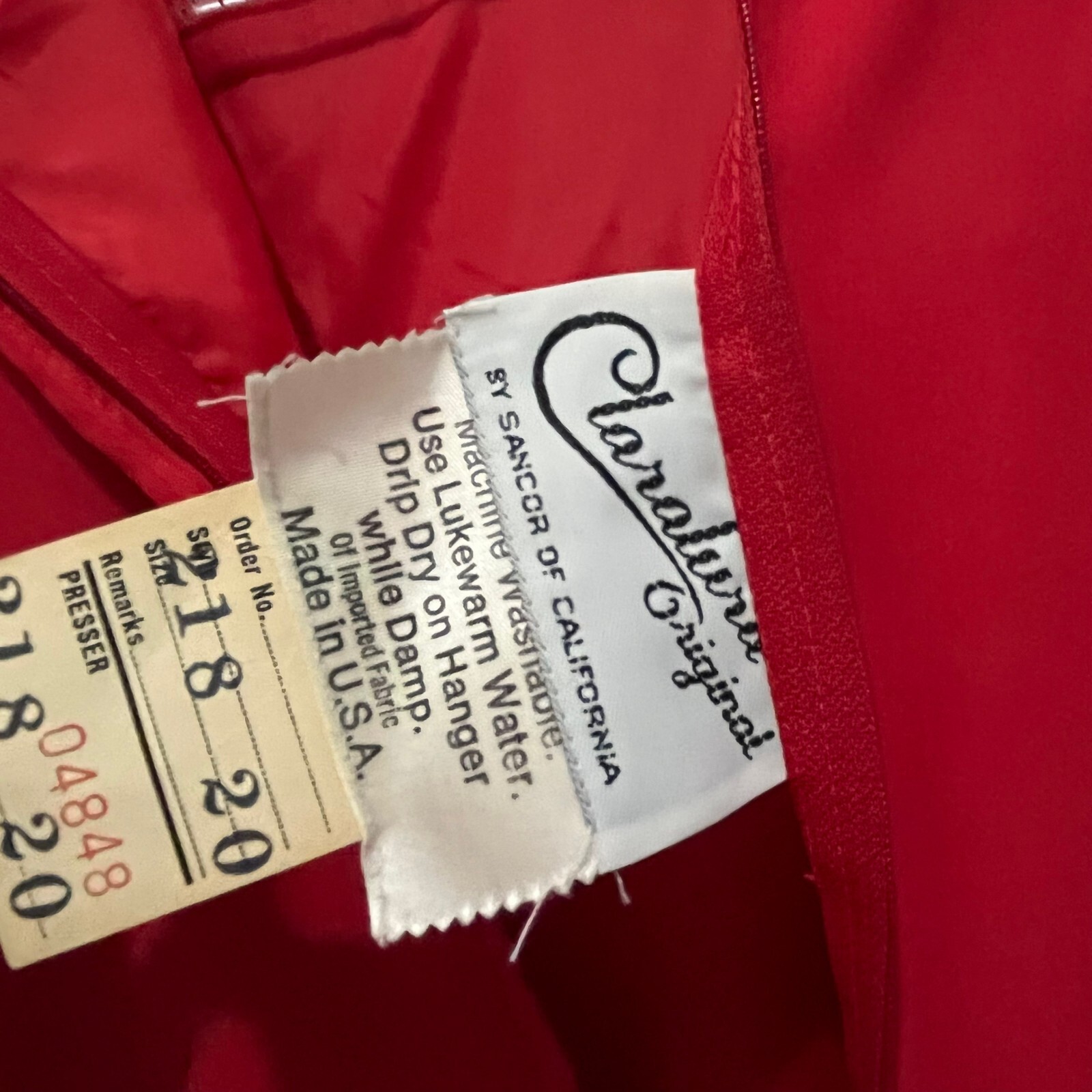 80s Cocktail Dress Womens Size 16 Vintage Original Red Sheer Layered Evening