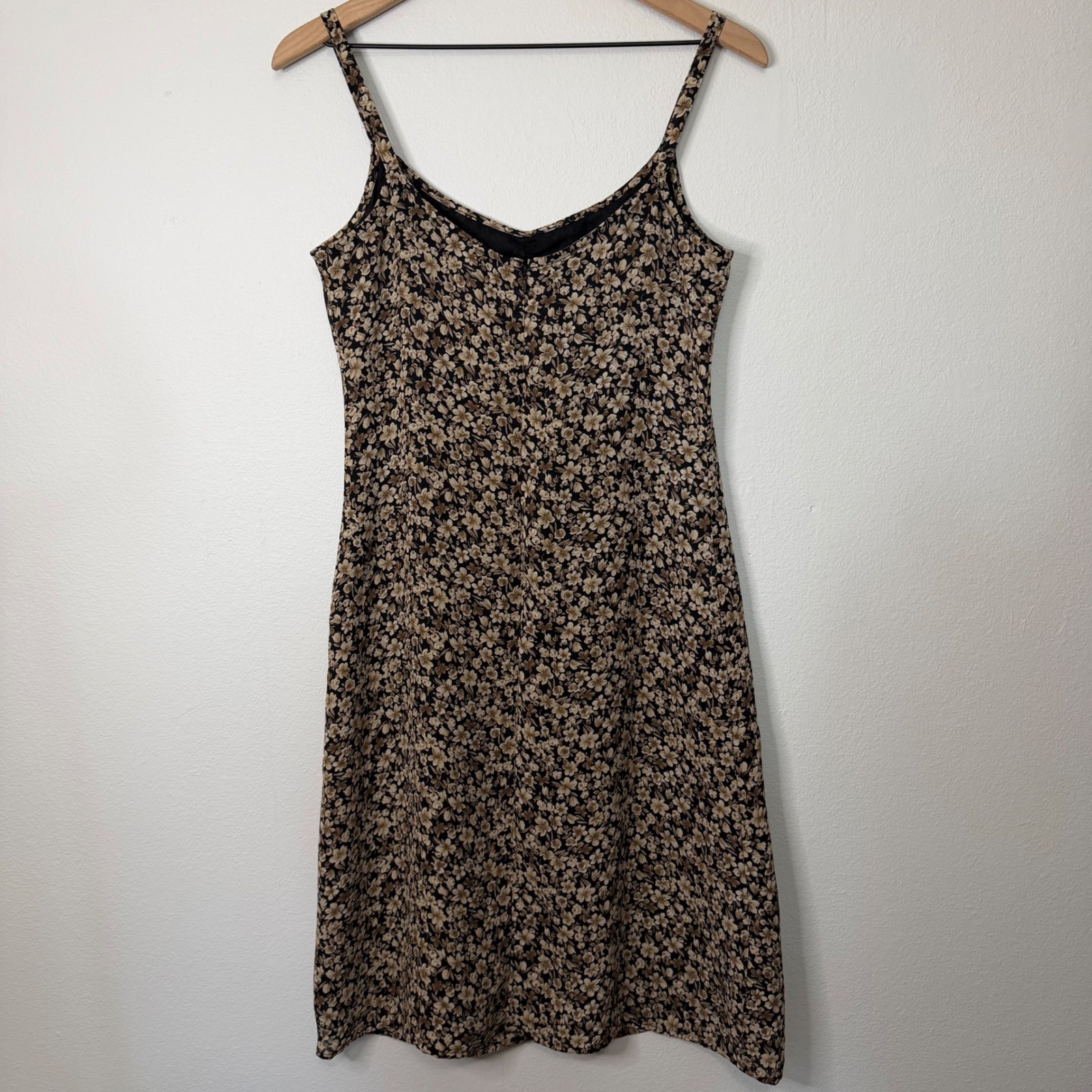 Vintage Y2K Old Navy – Strappy Dark Floral Mini Cami Slip Dress 00’s 90’s Vibes