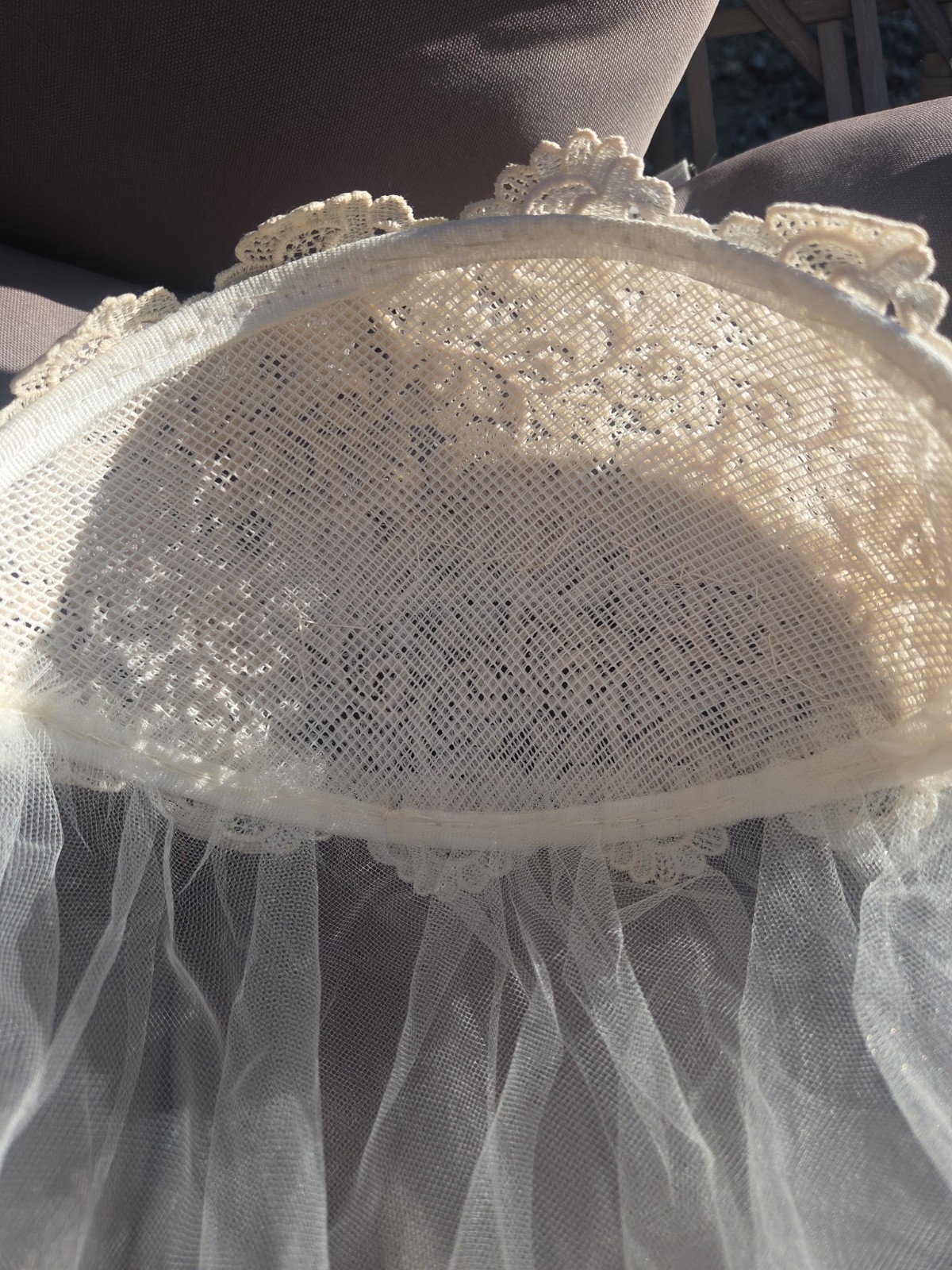 Vintage Juliette Cap Wedding Vail Floral Lace Appliques