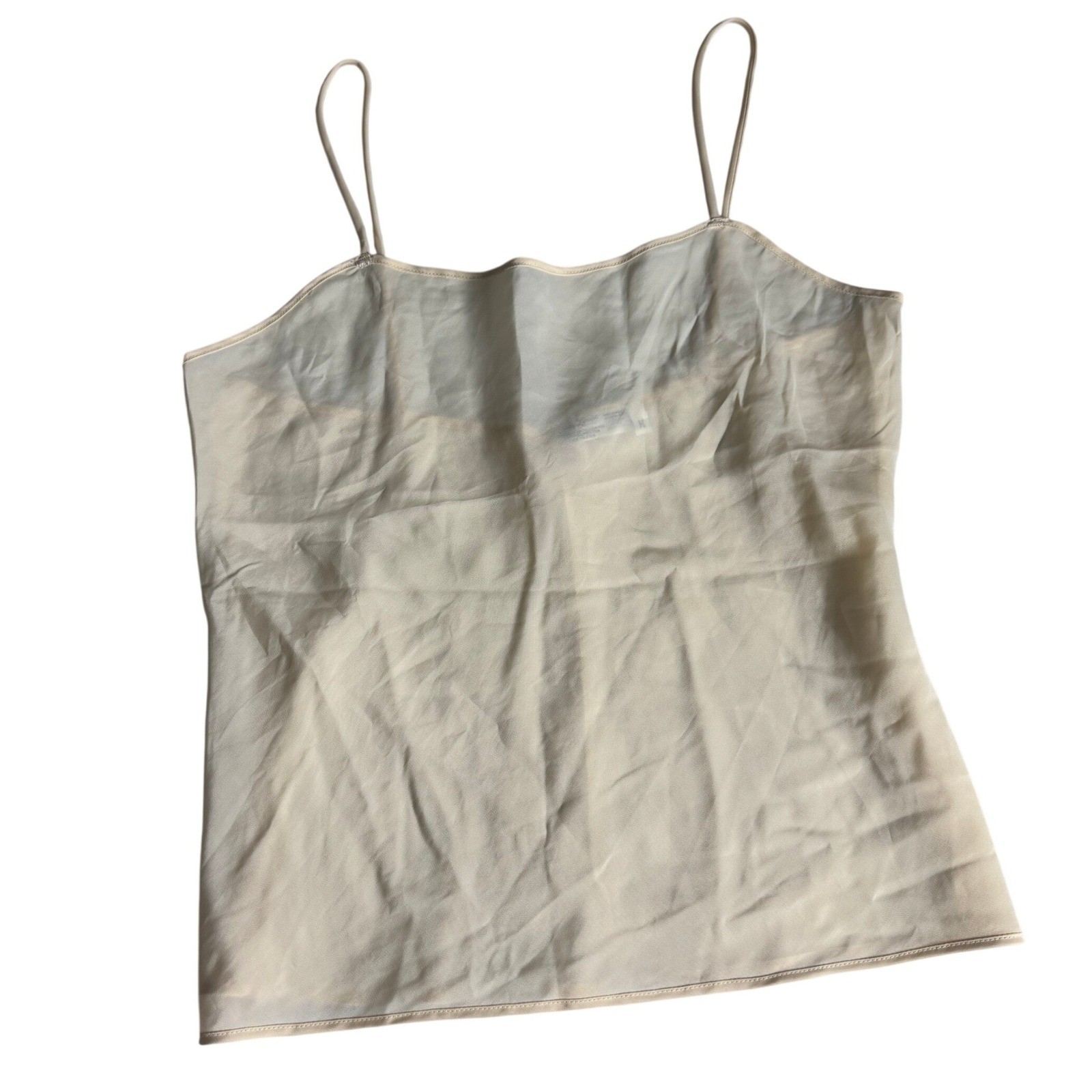 Vintage Lady Lynne Camisole Cream Spaghetti Strap ILGWU USA Made Womens Medium