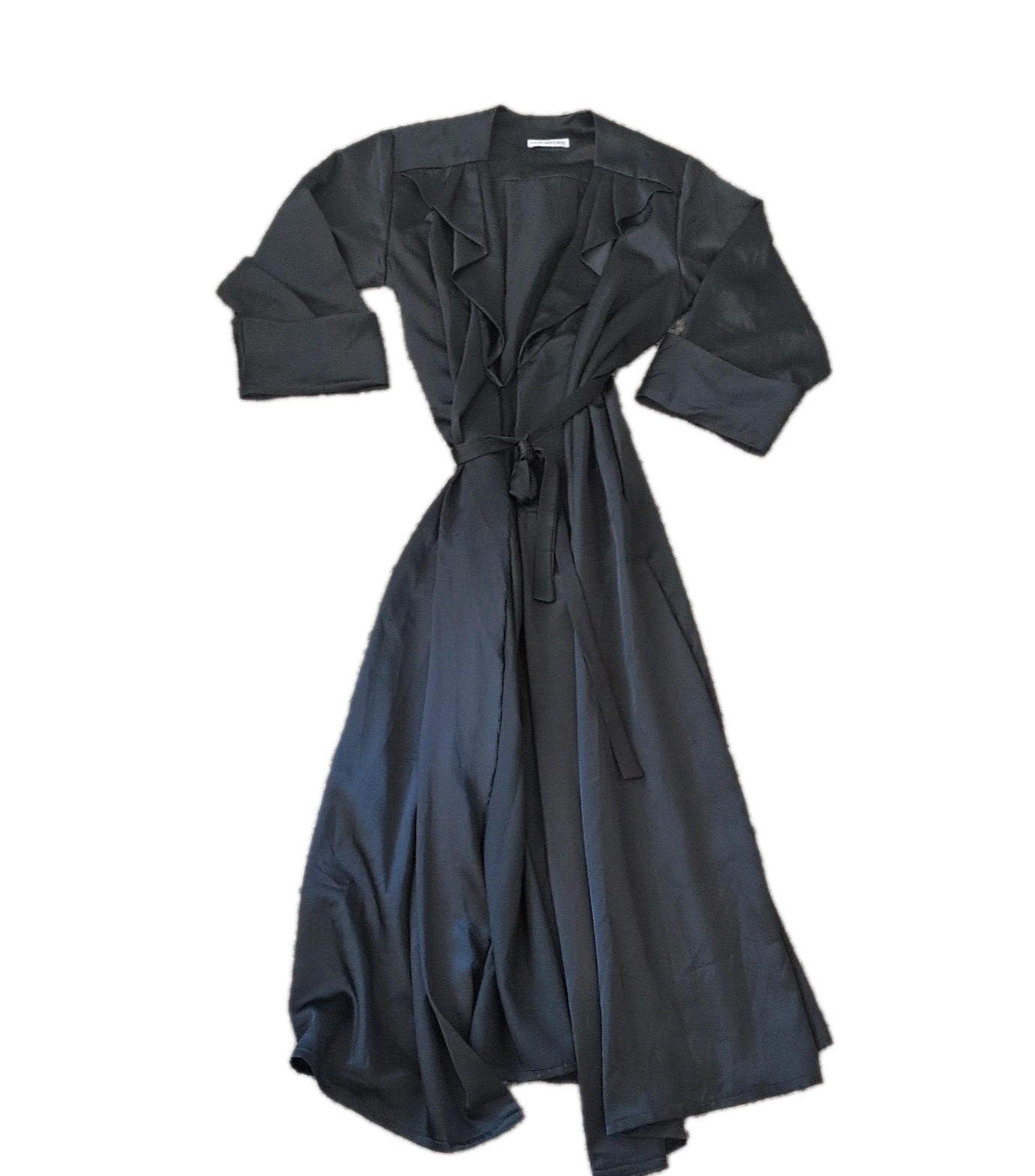 STUNNING VTG ROBE By Ralph Montenero Black Elegant Size S