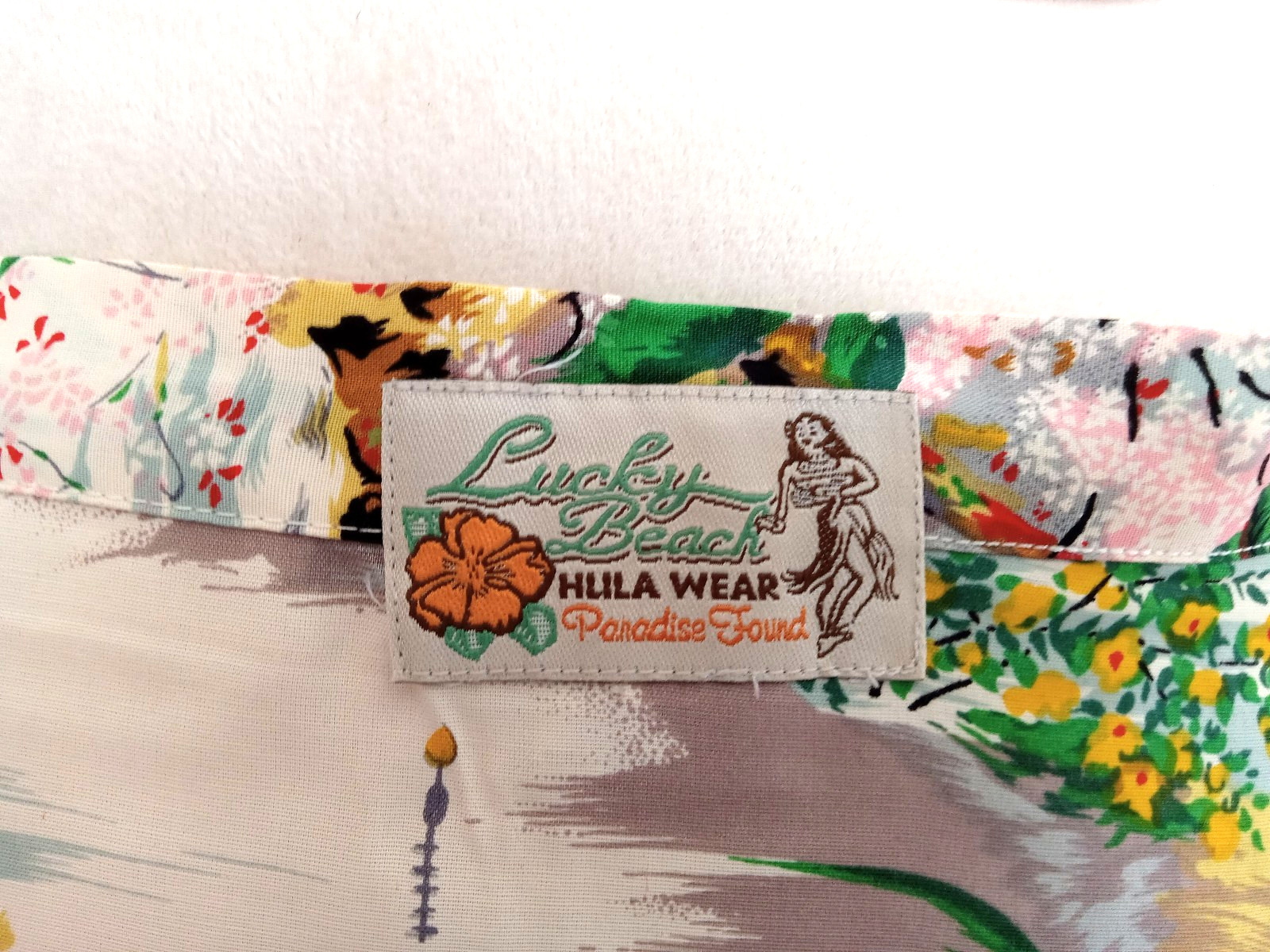 Vtg 80s Lucky Beach Hula Wear Paradise Found Hawaiian Wrap Skirt Sz M Hong Kong