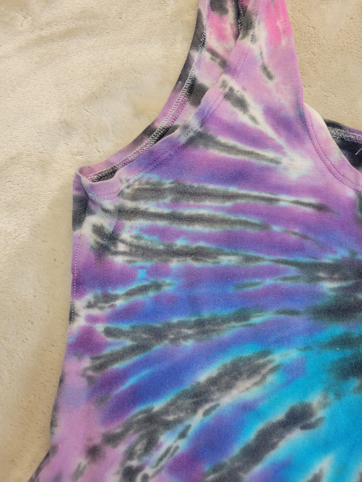 Vintage Tie-Die Spice Of Life Womans Size L Tank Top Made Is Usa 70s 80s 90s