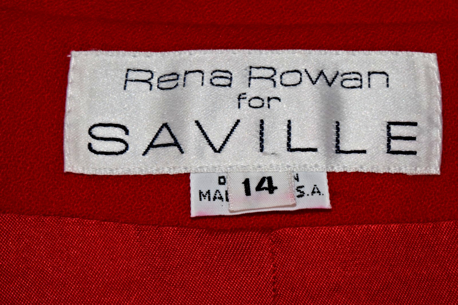 Vintage Blazer Rena Rowan for Saville Size 14 90s Cherry Red Wool Blend Made USA