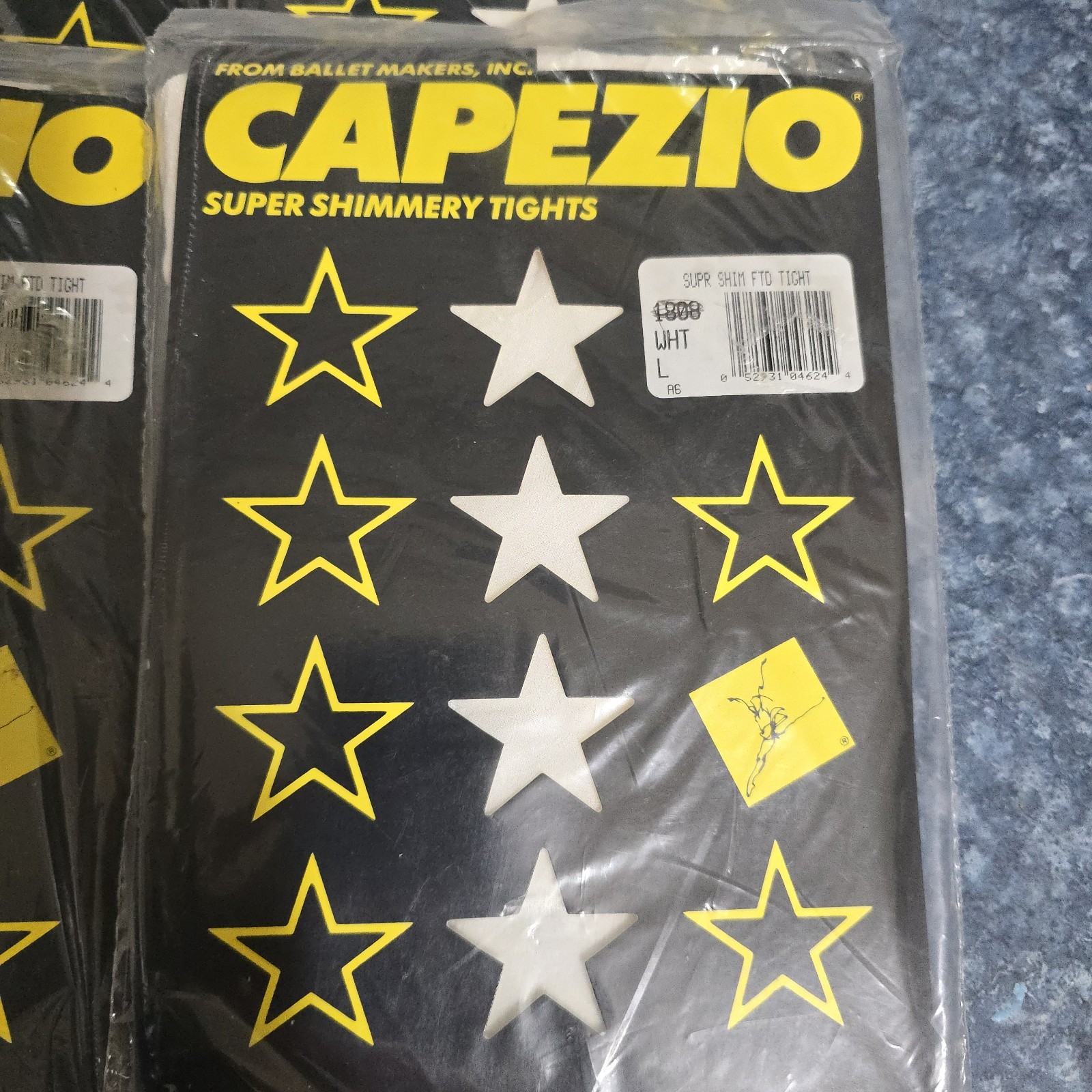 Vintage 1990 Ballet Makers CAPEZIO Super Shimmery TIGHTS 4 Pairs Lot Adult L, XL