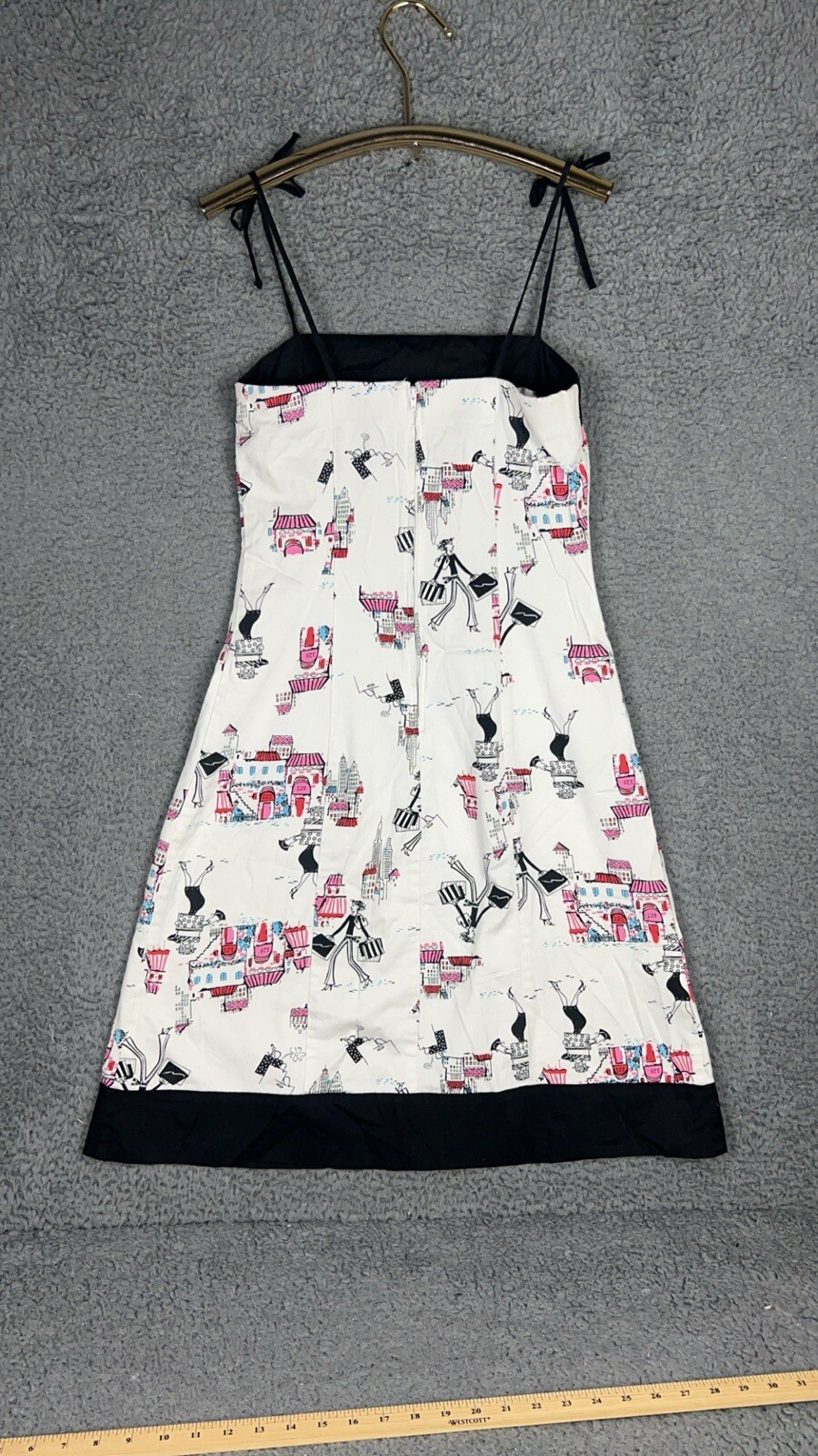 Vintage Studio Y Strappy A-Line Dress Juniors Sz 3 Shopping New York Paris Retro