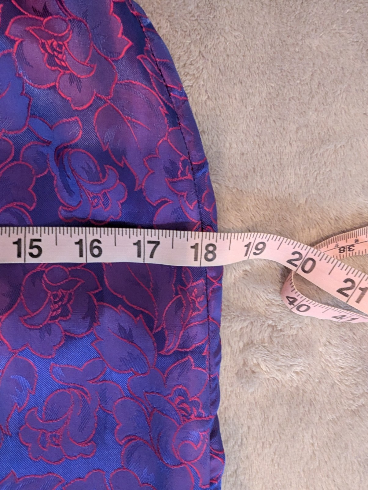 Vintage 1980s 1990s Steppin Out Pink Purple Blue Floral Brocade Dress XS Peplum