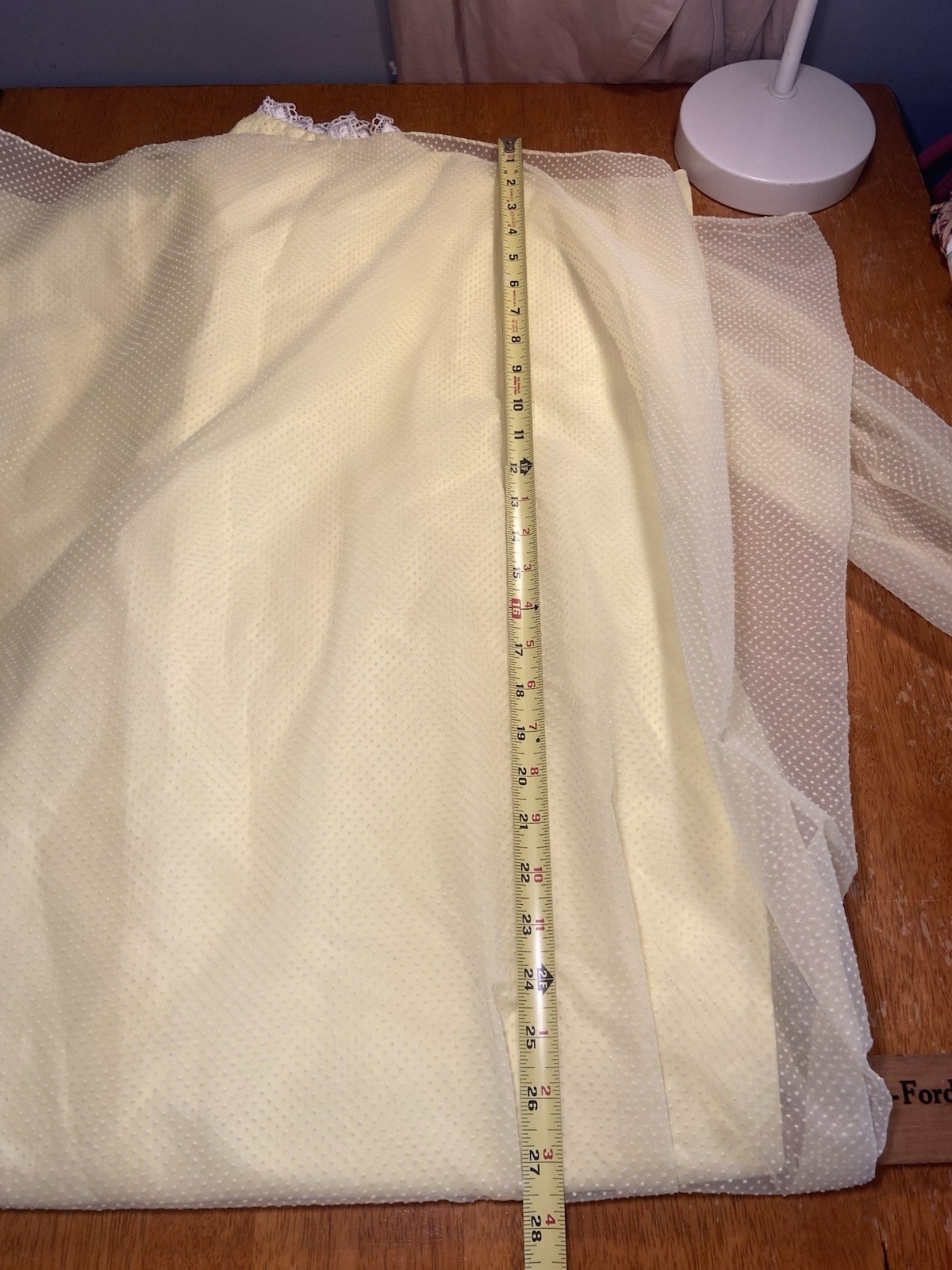 Vtg 70s Yellow Swiss Dot Prairie Dress Victorian Revival Empire Waist Small