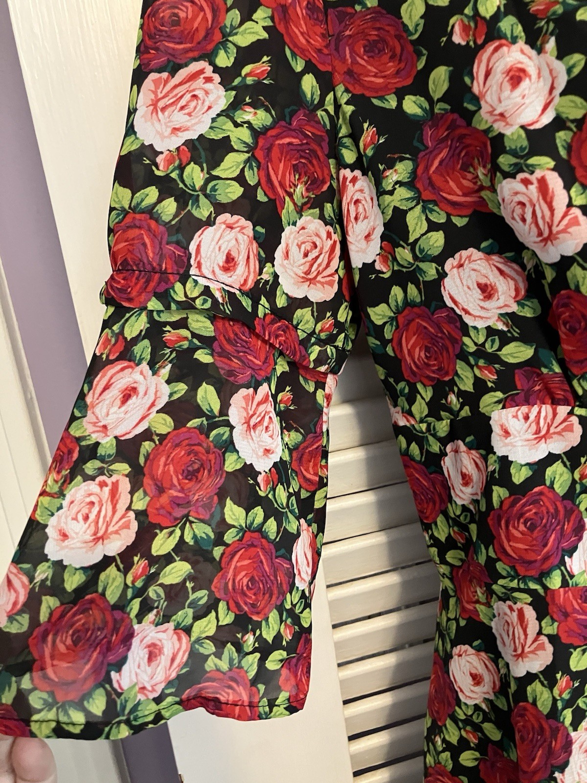 Vintage SZ 10 BETSEY JOHNSON Y2K Retro 80’s Cabbage Rose Romance Mini Dress