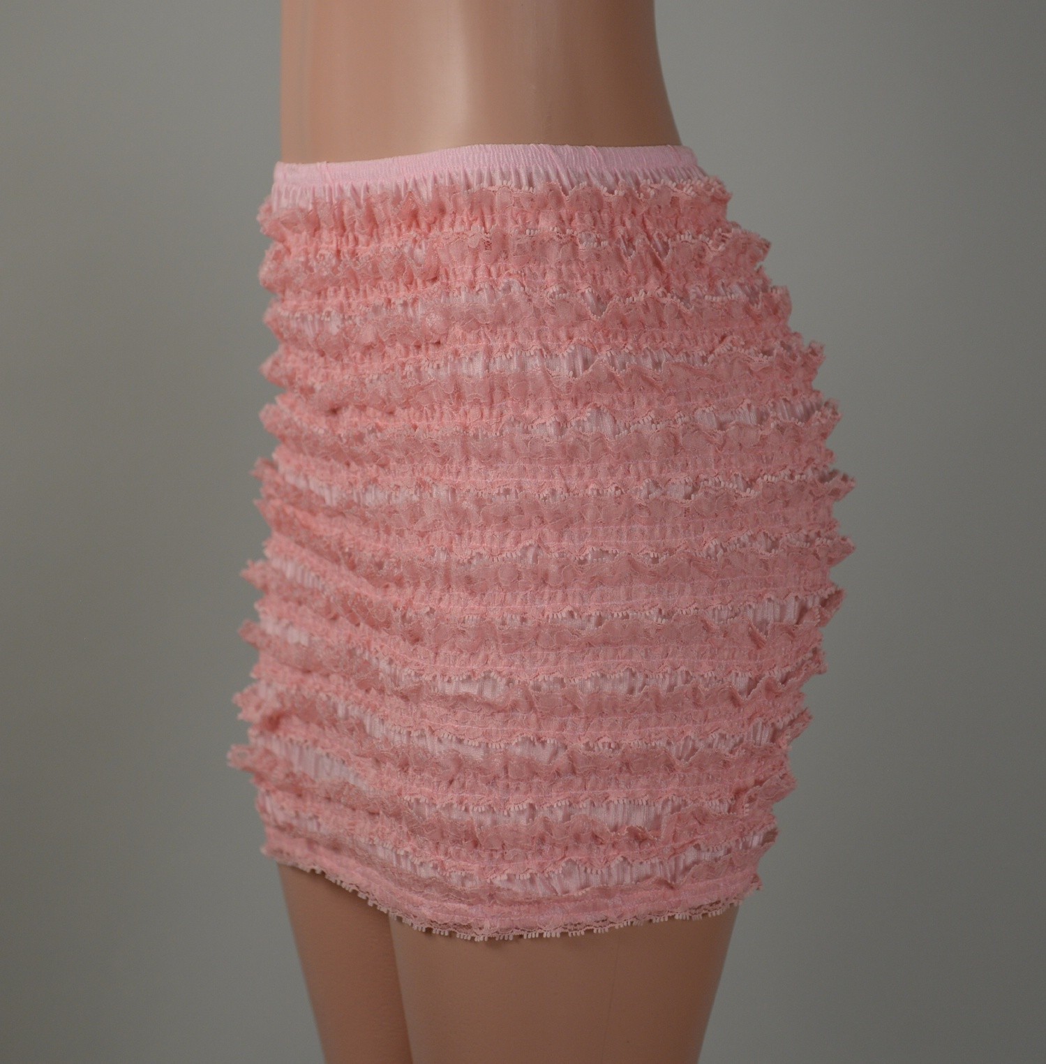 Sams Ultra Feminine Lace Pettislip Miniskirt – Pink