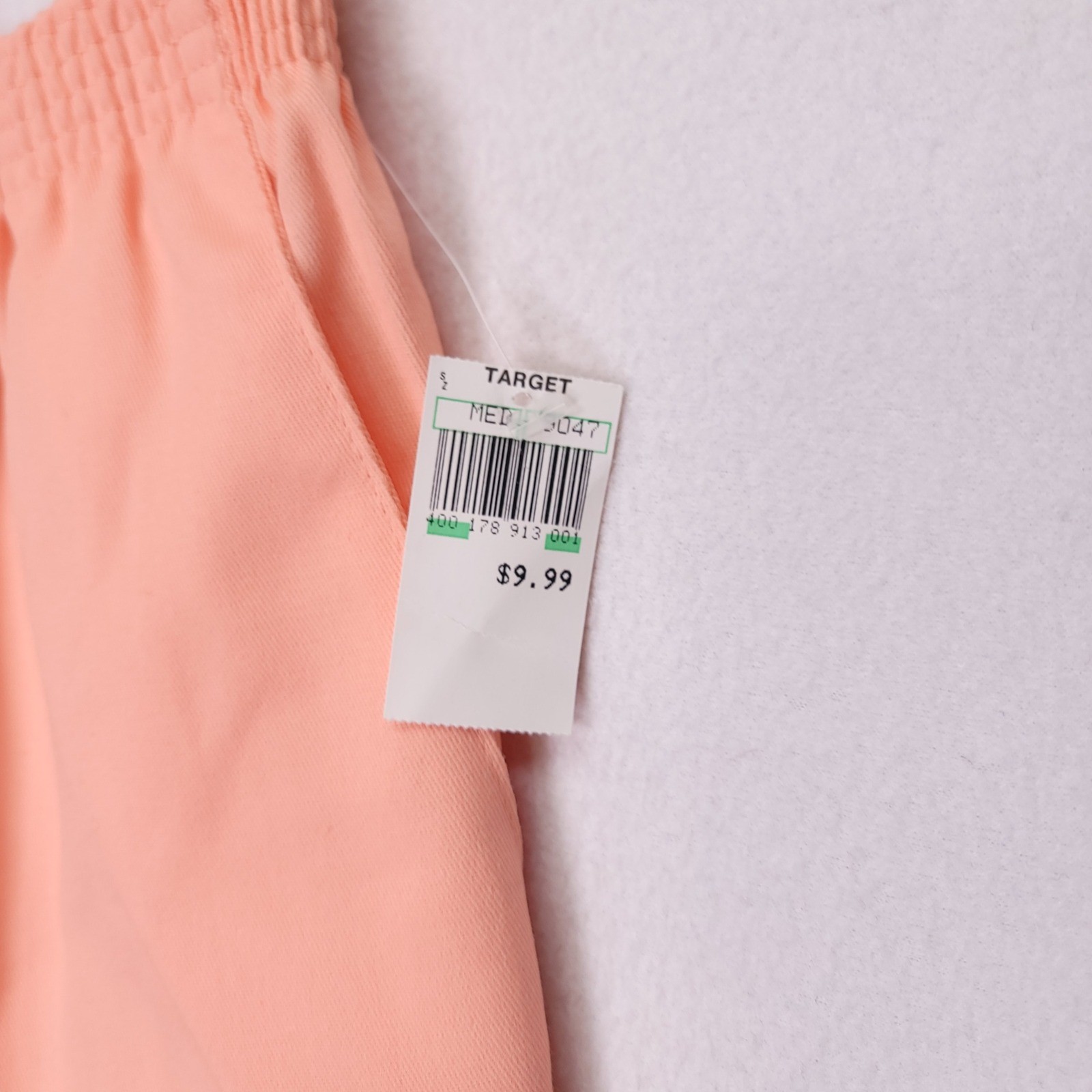 Catnip Vintage 90s High Waisted Elastic Waist Pants Peach Apricot Medium NWT USA