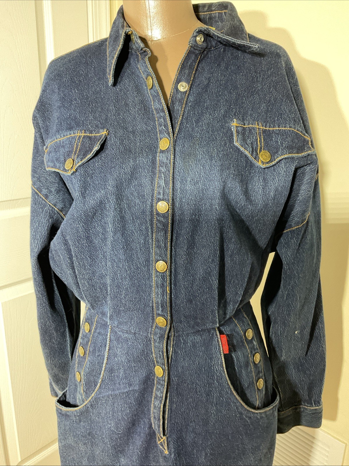 Rare 1980’s Vintage Rococo Jeans Dress Midi Size 8 Excellent Condition