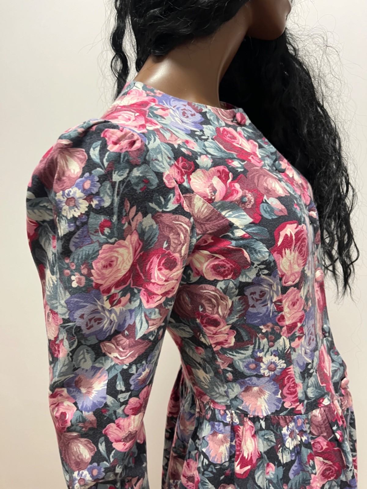 Vintage Laura Ashley Floral Prairie Dress UK 10 Cottagecore Midi Dress