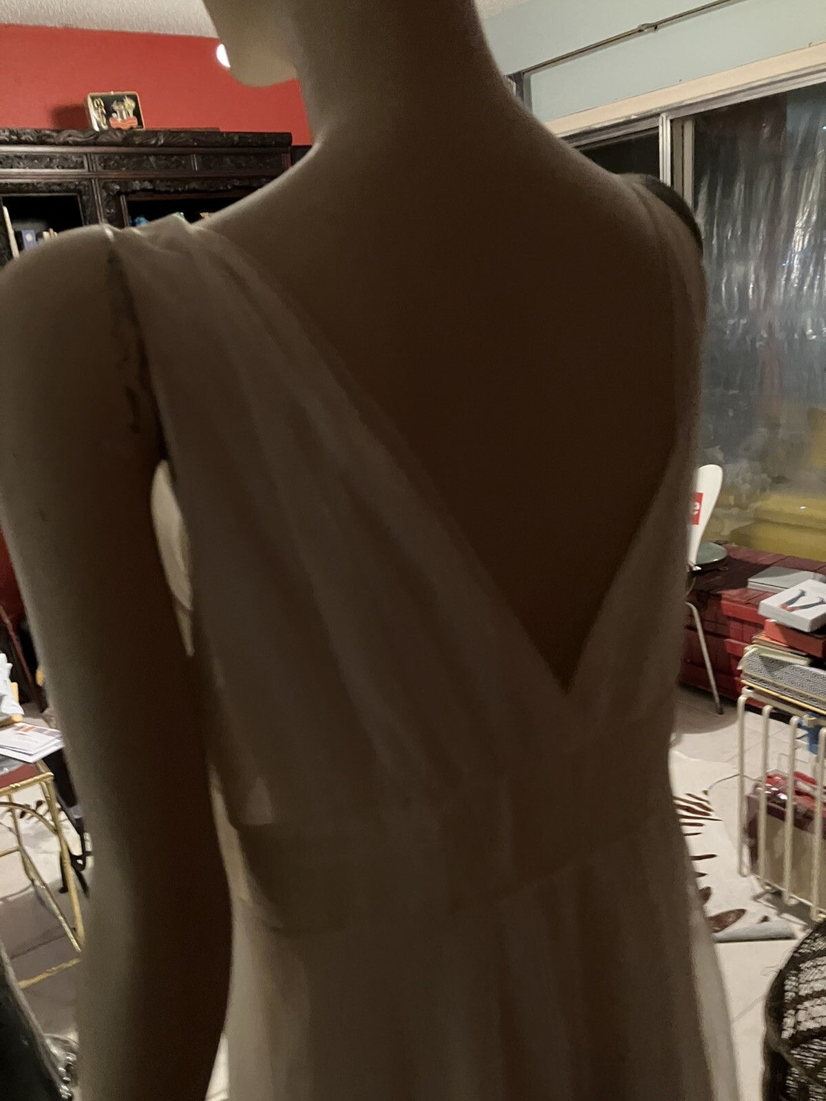 STUNNING Vintage GOSSARD ARTEMIS Cream Nylon Satin Nightgown Peignoir Robe M Set