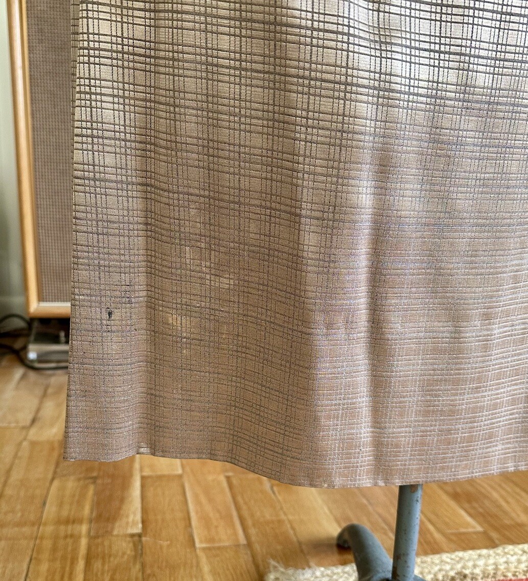 Vintage 1940s Satin 2-Piece Dress with Pencil Skirt and Peplum Top Women’s Suit