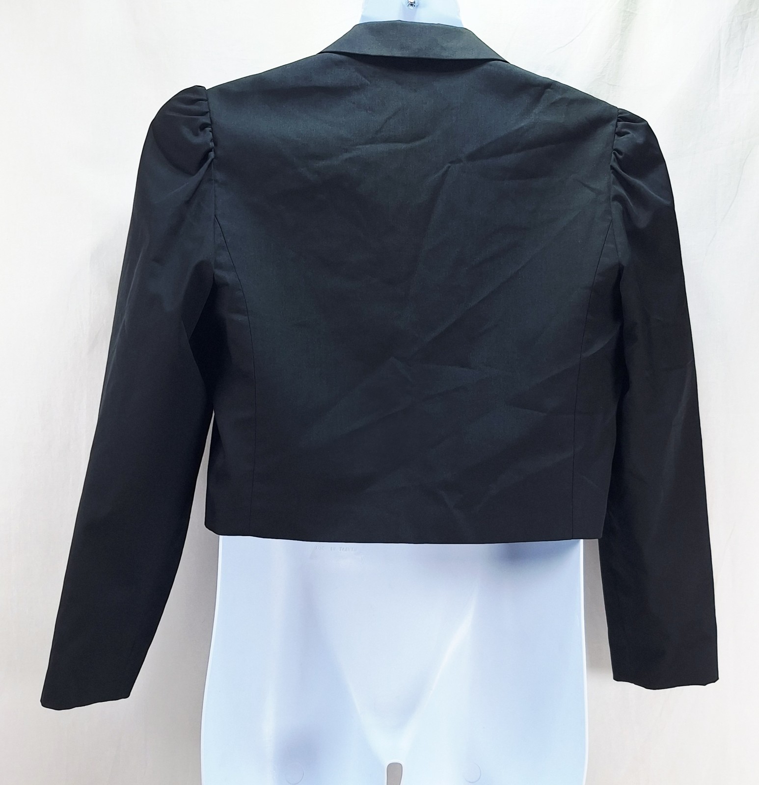 Vintage Neiman Marcus NR1 By NED GOULD Black Short Jacket Size 14 Long Sleeves