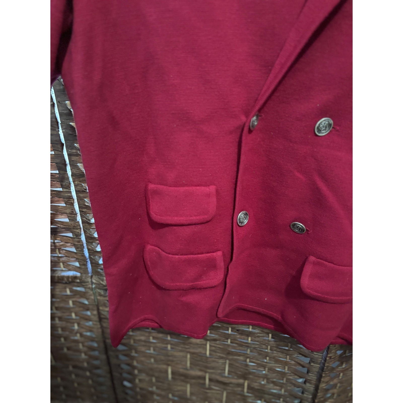Vintage Erner Gino Paoli Knit Blazer Jacket Womens Large Flaw Read