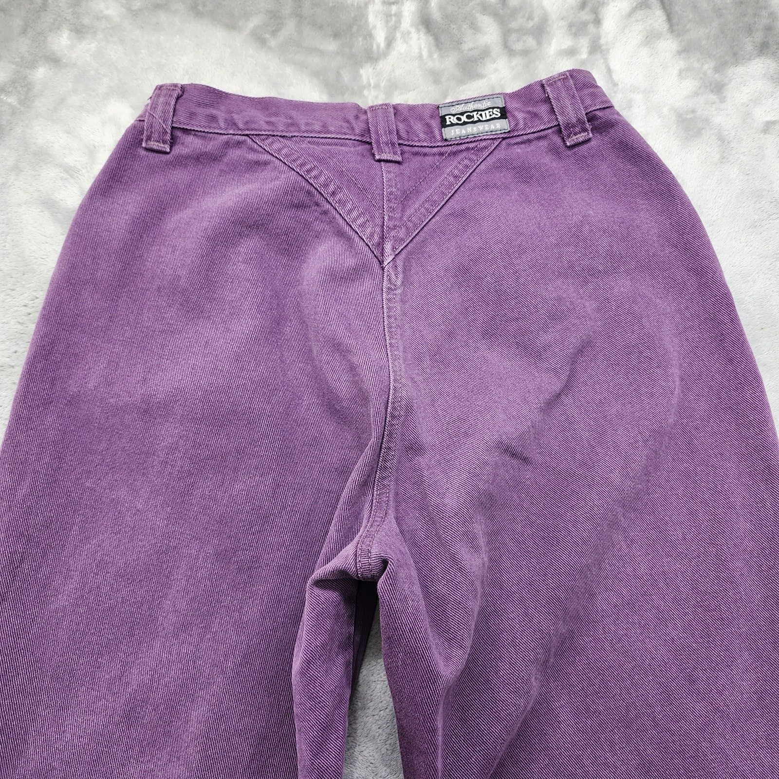 Vintage 90s Rockies Jeans Womens 31/11 Purple High Rise Bareback Tapered Western