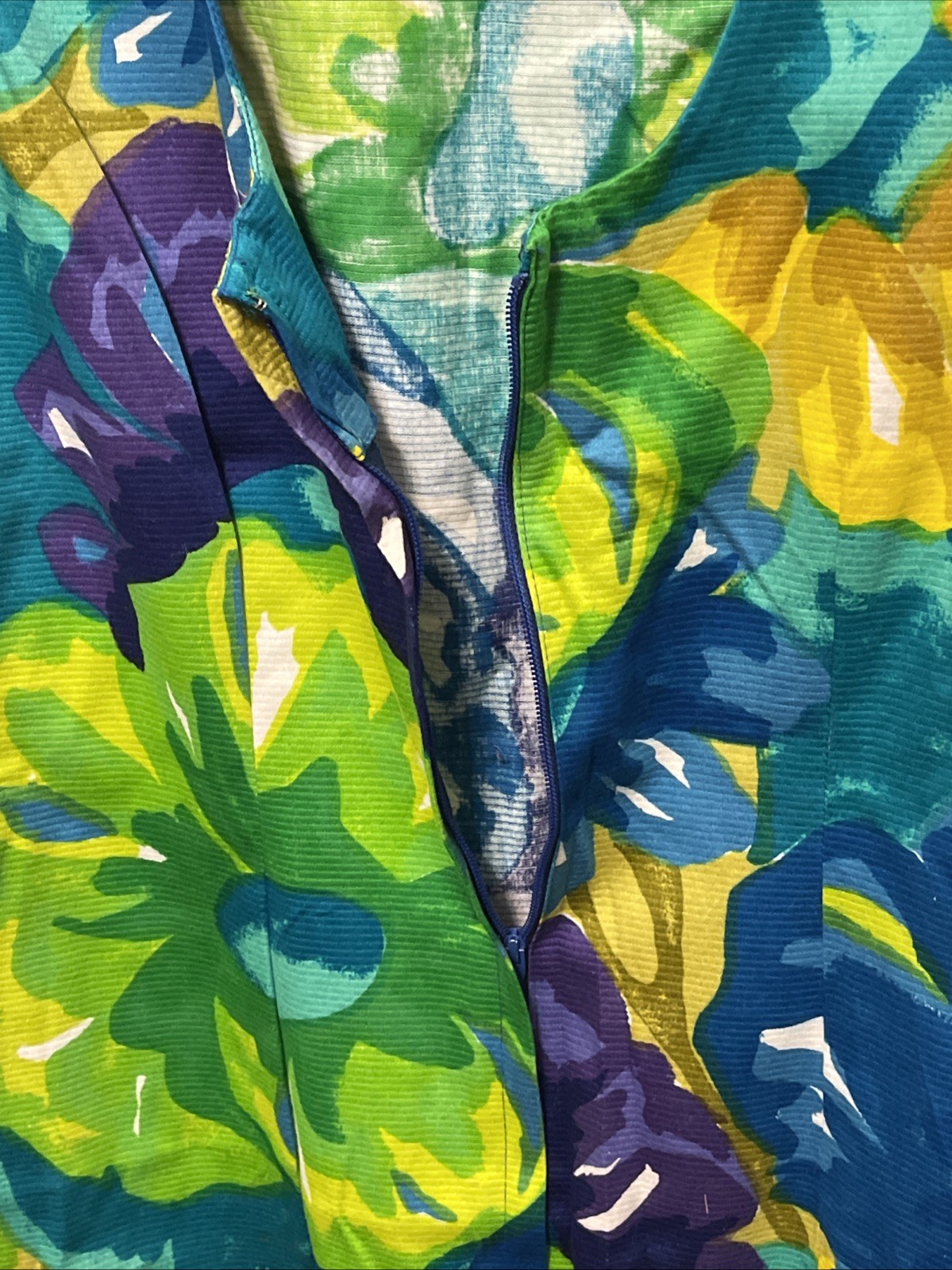 Vintage Kalama Fashions Hawaiian Sexy Maxi Dress sz14 Floral Tropical Side Slit