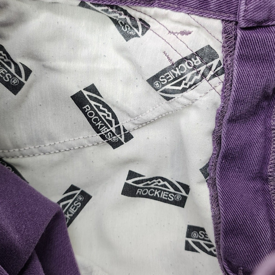 Vintage 90s Rockies Jeans Womens 31/11 Purple High Rise Bareback Tapered Western