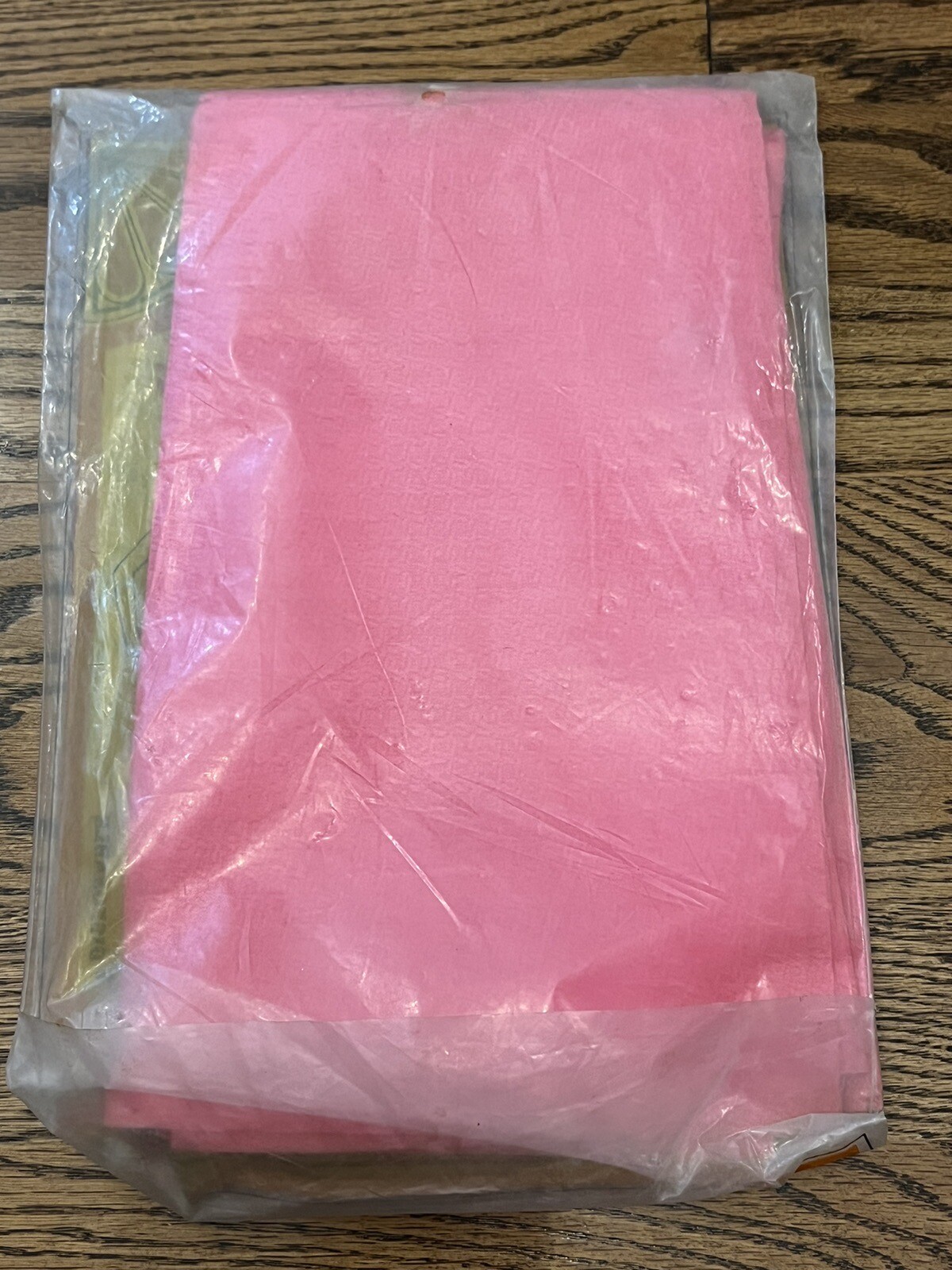Rare Vintage 1960s Paperdelic Paper Dress Old Stock Solid Pink Large Sz 14-16