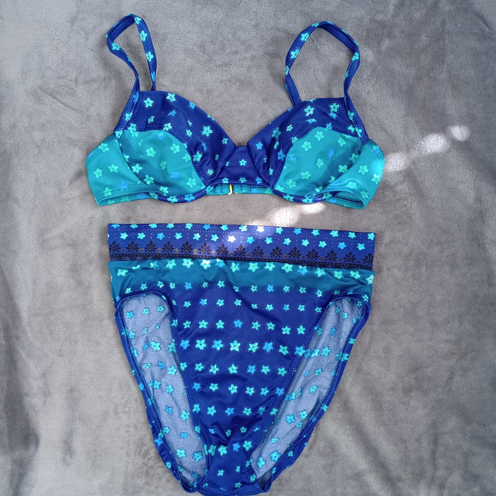 Swimsuit Bikini Vintage Hi Cut Hi Leg Retro Size 10 90210 Bathing Suit Y2K