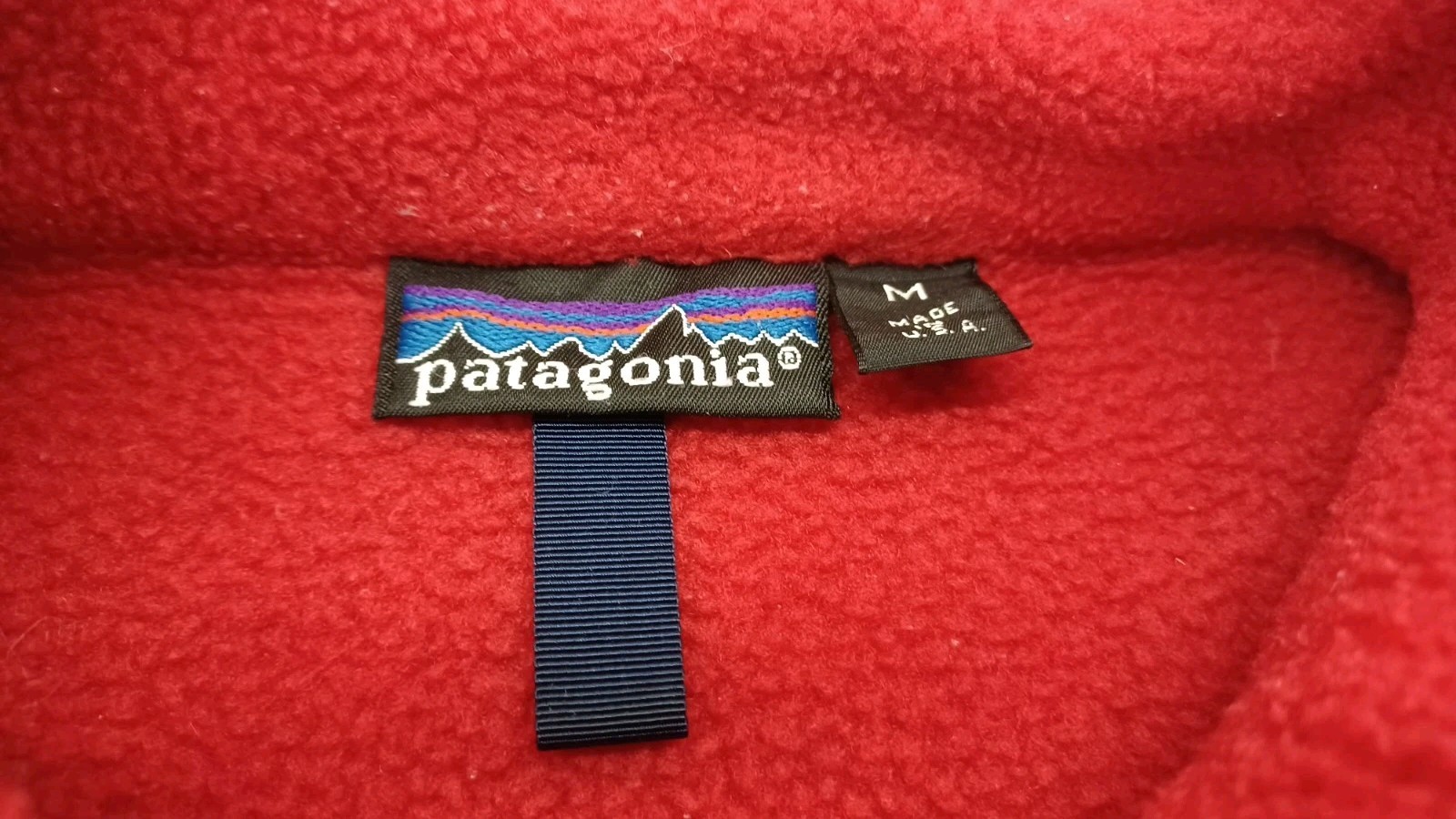 Vintage U.S.A. Rare Red Patagonia Full Zip Fleece Jacket Pepsi Logo Pce. D2341S