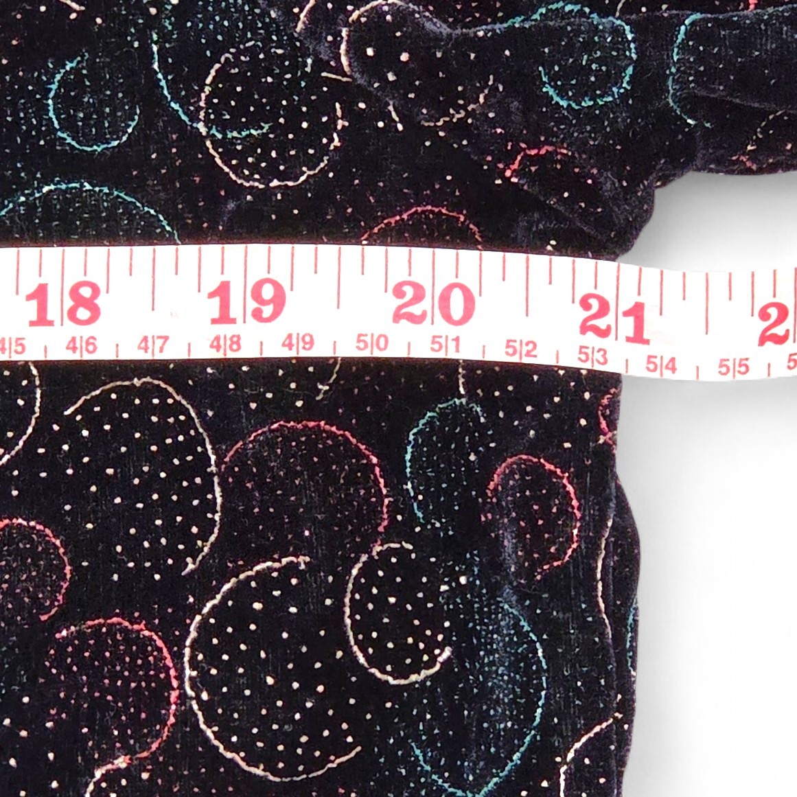 Vtg Jeri Marque Black Velvet Blazer Metallic Multicolor Design Shouder Pads Sz10
