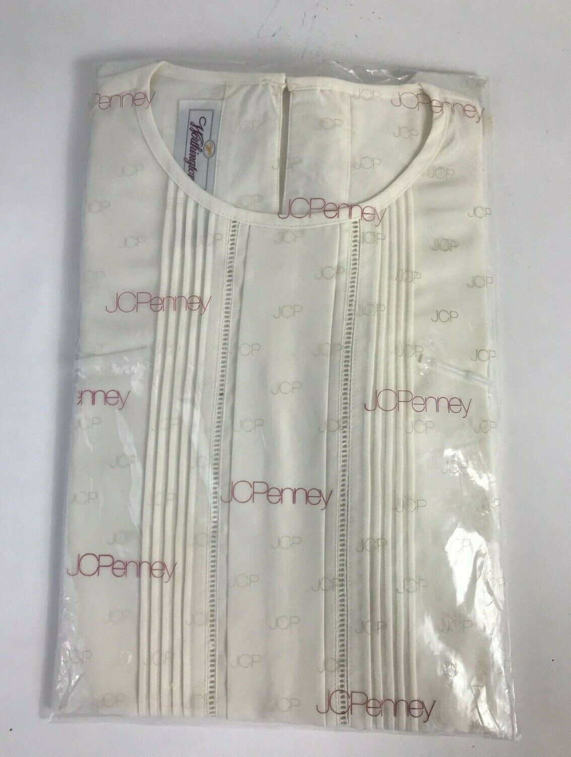JCPenney Worthington Vintage Ivory Long Sleeve Size 16M Missy Blouse – 1992