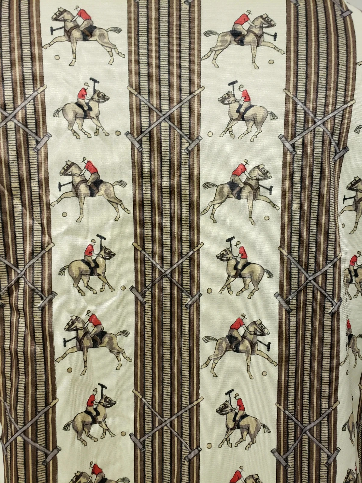 Vintage 70s Equestrian Print Nylon Shirt – The Wilroy Traveler . Fits M – L