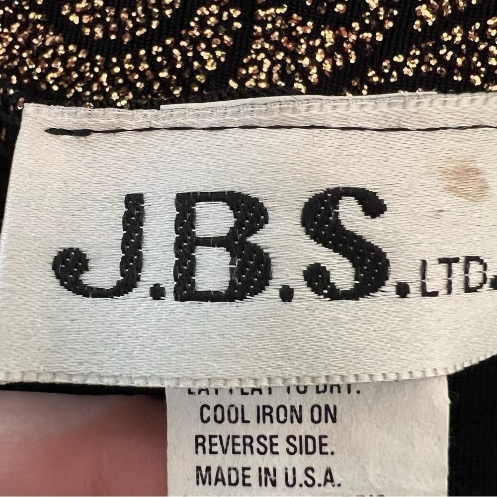 Vintage JBS Ltd USA Metallic Cowl Neck Top Y2K Party Going Out Medium
