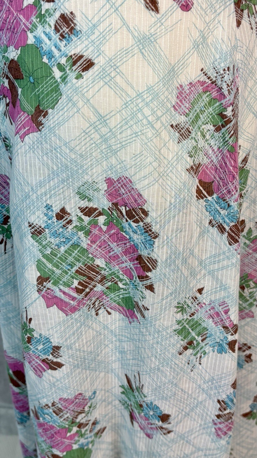 Vintage 70’s White Halter Maxi Dress Floral Backless Boho Hippie Size XS Small