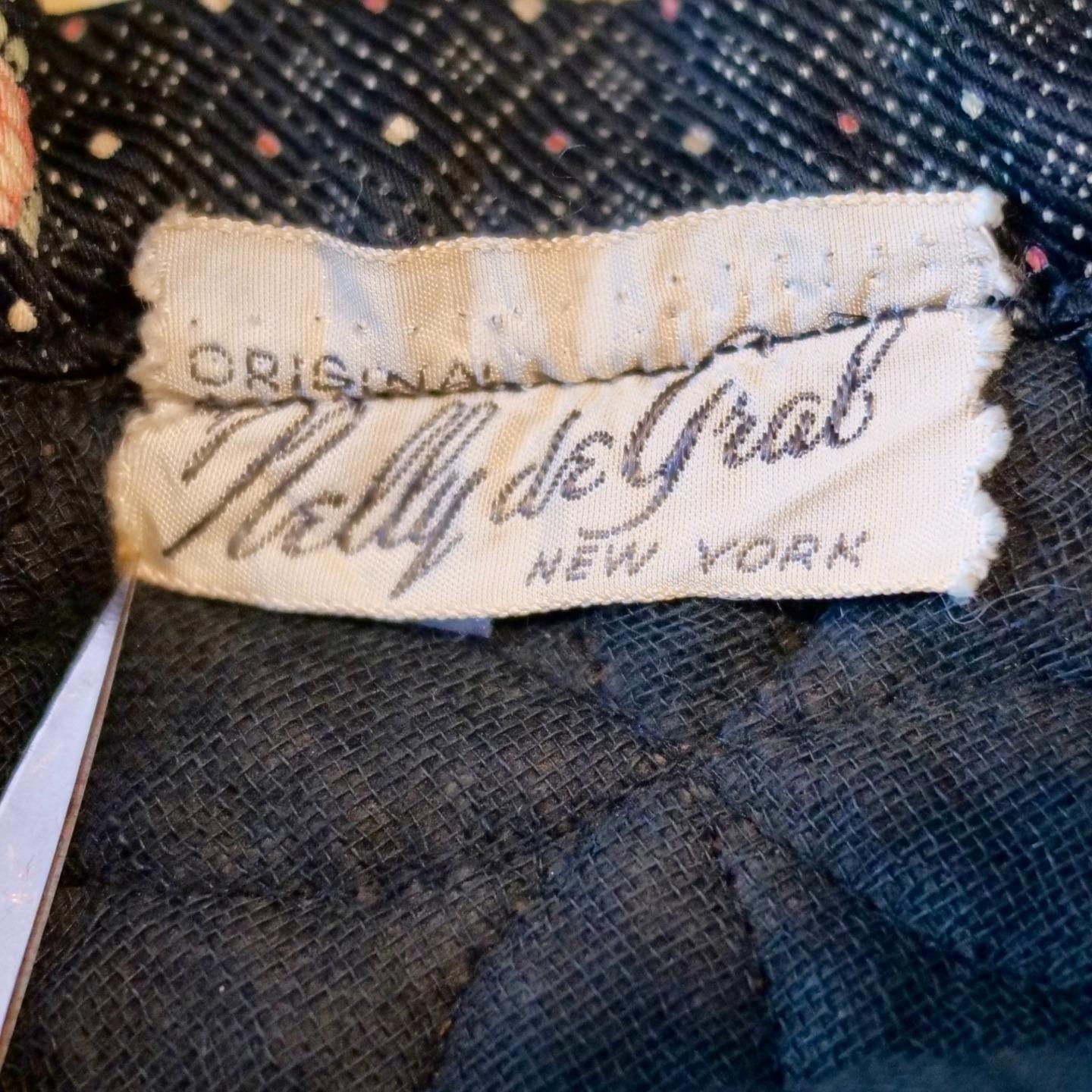 Vintage Nelly de Grab New York 50s Floral QUILTED Circle Skirt Swing Rockabilly