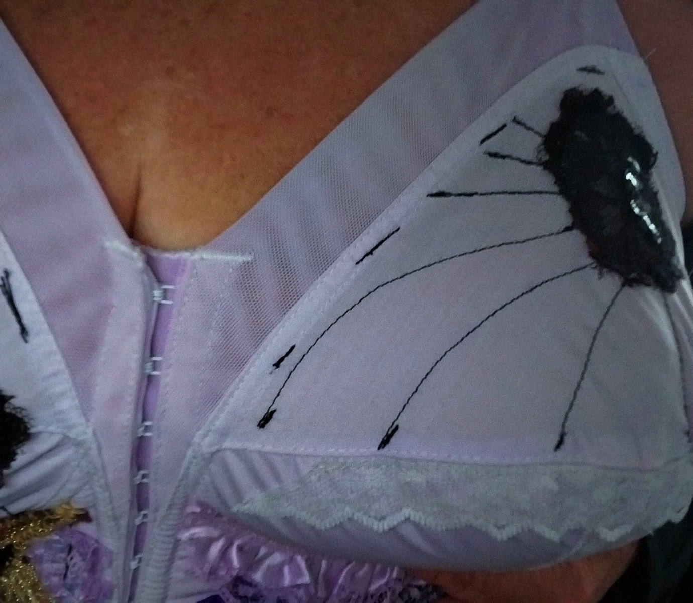 VTG BULLET BRA WAIST NIP PURPLE BURLESQUE AVANT 44 DD POINTY BUSTIER TOP GLAM OT