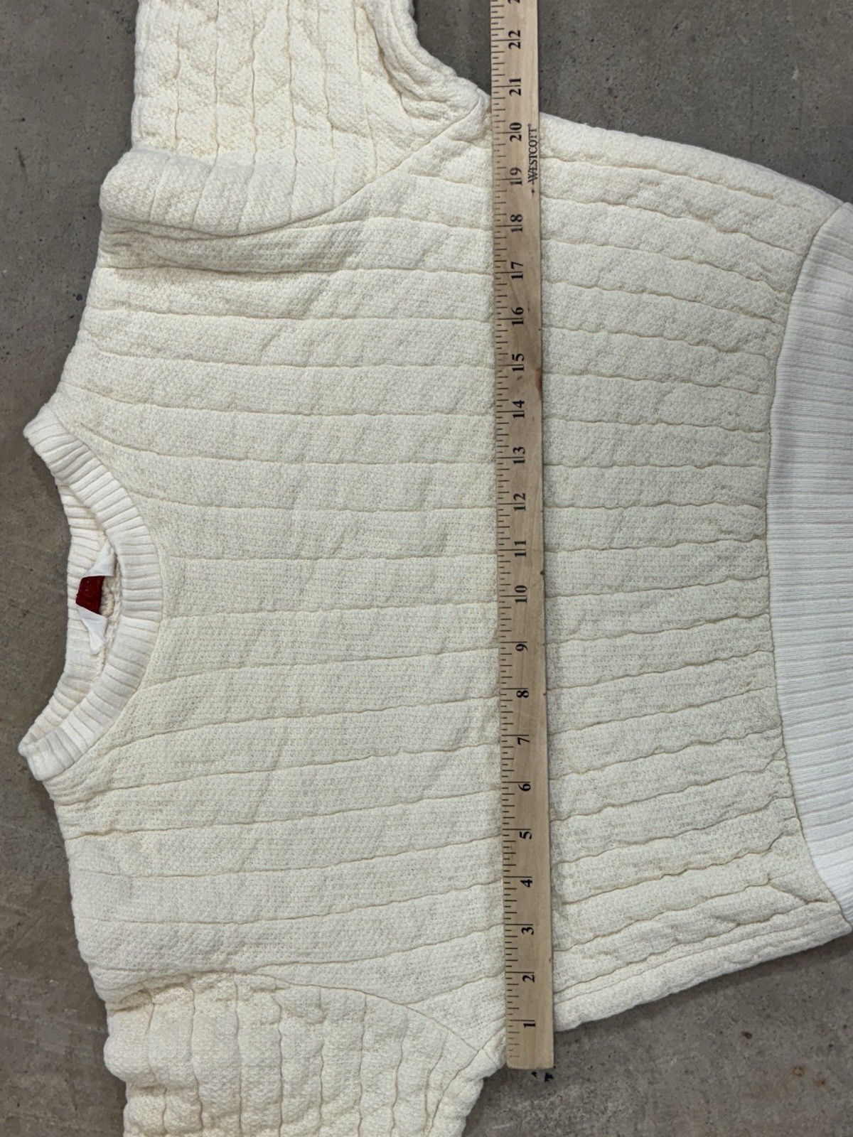 Vtg Sears Quilted Thermal Long John 2 Pc Set Sz M L Ivory 60s Flame Resistant