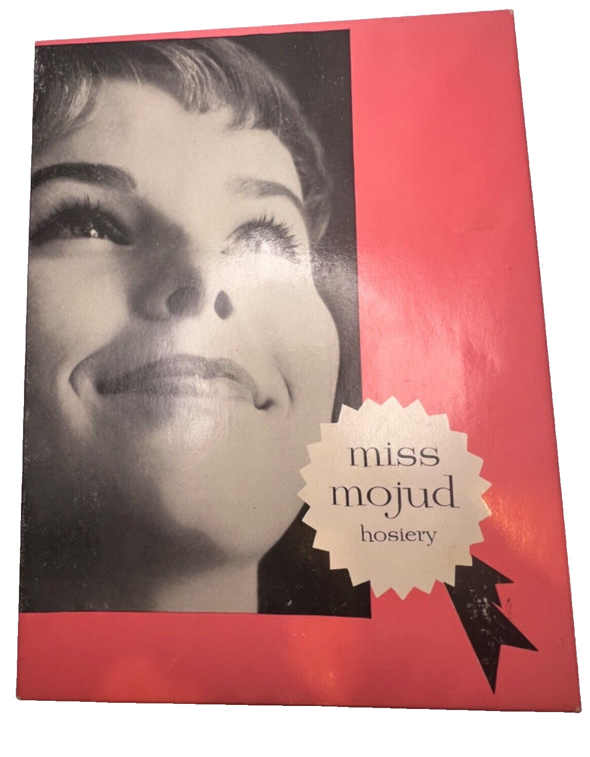VTG HOSIERY DISPLAY Miss Mojud Stockings Pink Box & Ceil Chapman Nylons in Beige