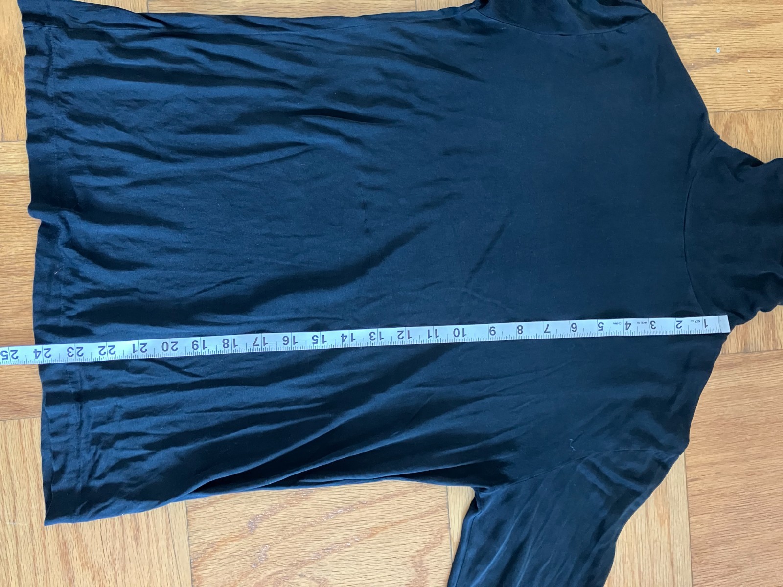 Vintage Lands’ End Silk Base Layer Shirt Women’s M Black Turtleneck Lightweight