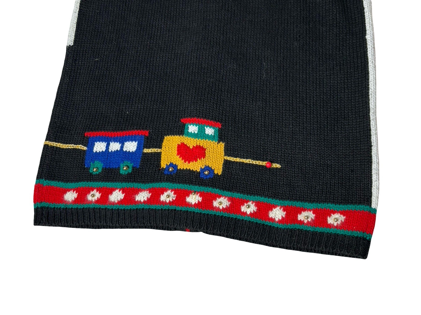 VTG 90s Christmas Sweater Vest Knit Cottagecore Sz Large Spice Of Life READ
