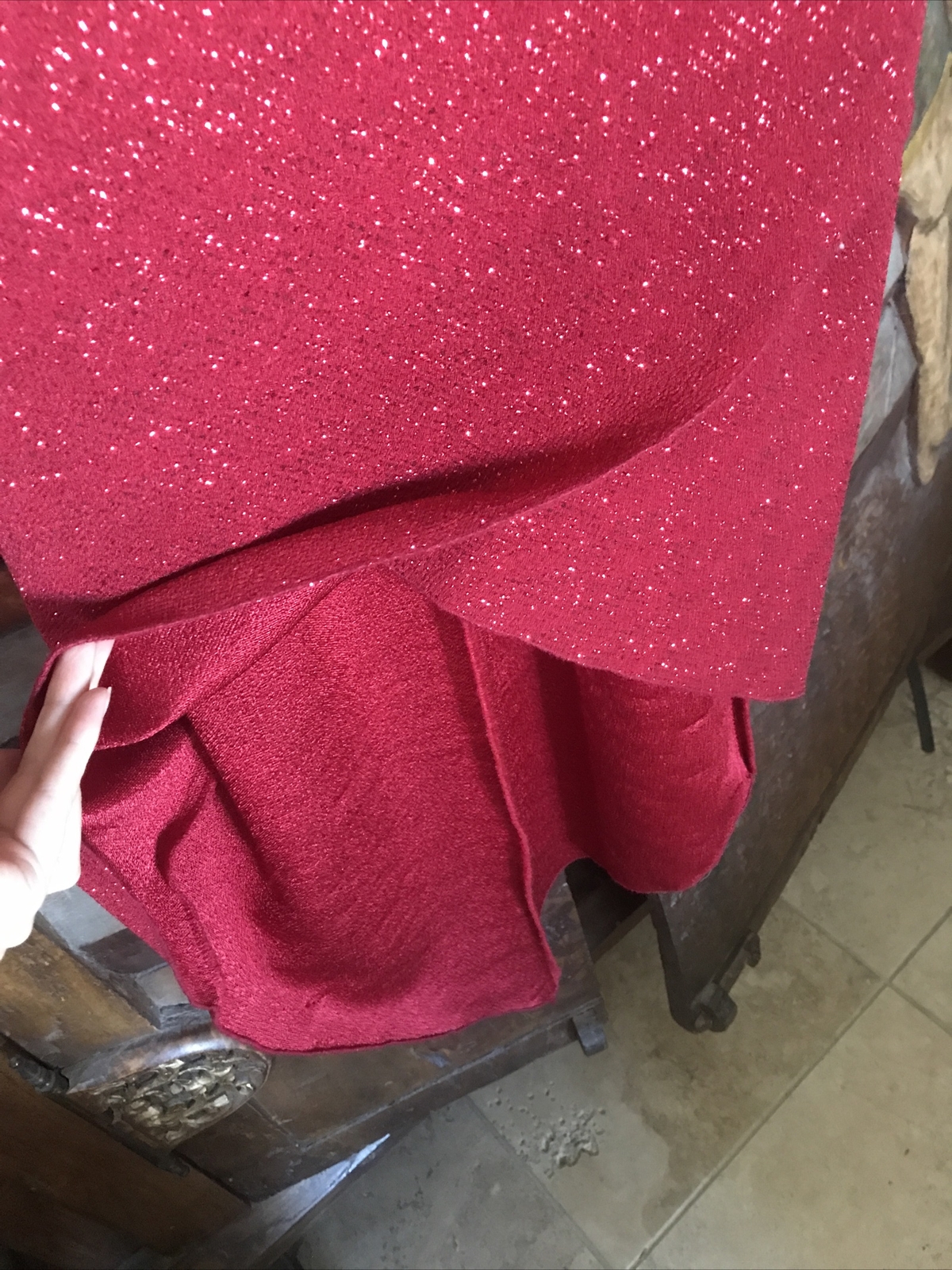 vtg 90s jodi kristopher ruby red sparkle party dress