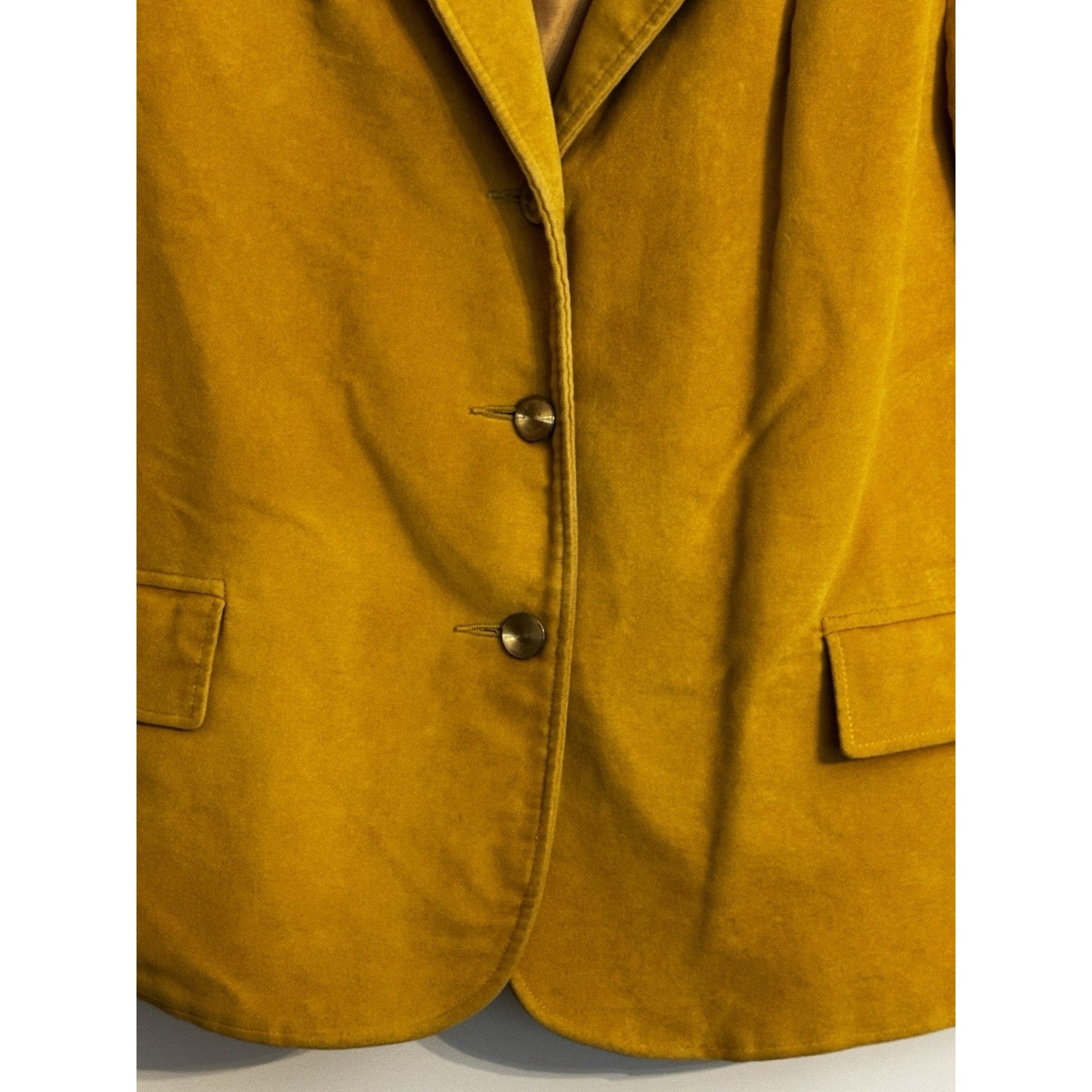 Vintage Heeksuede Blazer Golden Yellow Sz 16 Union Made Old Money Academia
