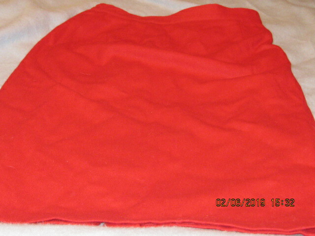 NWT SAG HARBOR BRIGHT RED WOOL SKIRT SZ 14 W 28.5