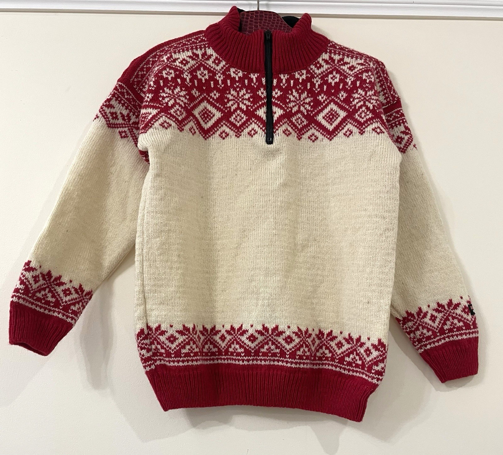 Eskimo Vintage Norwegian Jumper 100% Wool Sweater Winter Holiday Pattern